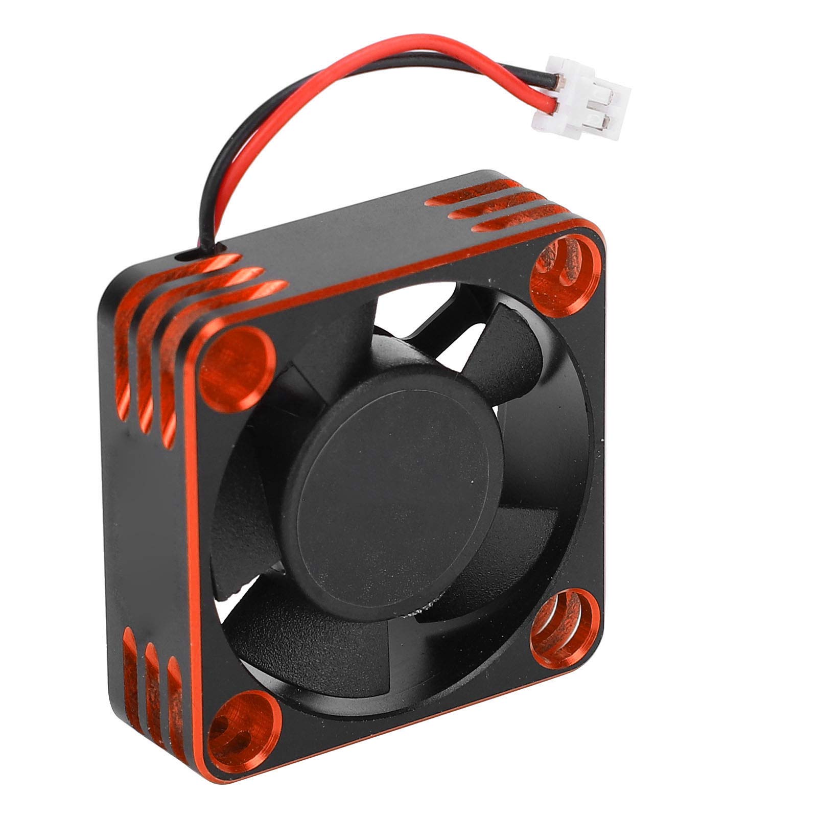 Dilwe 30mm 58V RC ESC Cooling Fan - High Performance Electric Motor Cooling Fan for 1/10 1/12 1/8 Scale RC Cars - Durable Replacement Accessory (Black Orange) - Perfect for Racing, Off-Road & Drifting RC Vehicles