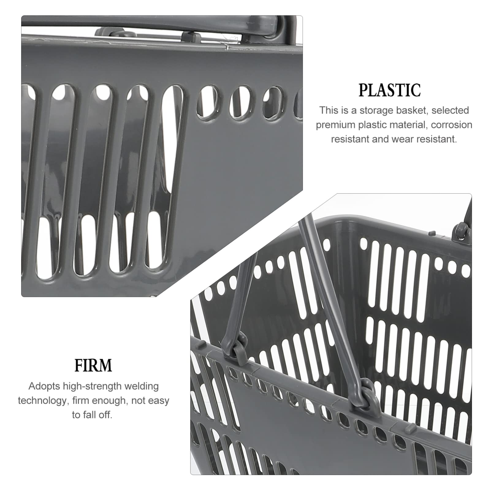 Portable Shopping Basket - Bathroom & Kitchen Storage Organizer for Toiletries, Spices, and Essentials | Perfect for Home, Office, and Travel Use