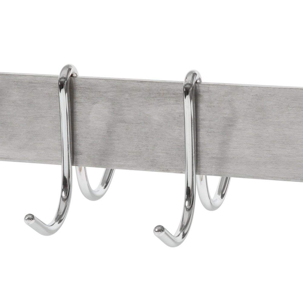 NSF Approved Stainless Steel Wall Mounted Pot Rack with Shelf & 18 Galvanized Hooks (15