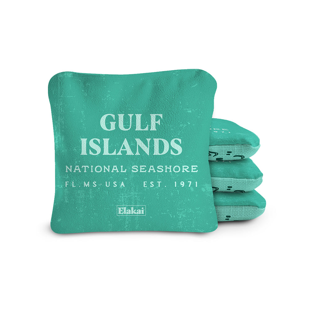 Premium Cornhole Bags Set for National Parks & Gulf Islands Shore - Outdoor Lawn Games, Beach Parties & Backyard BBQs