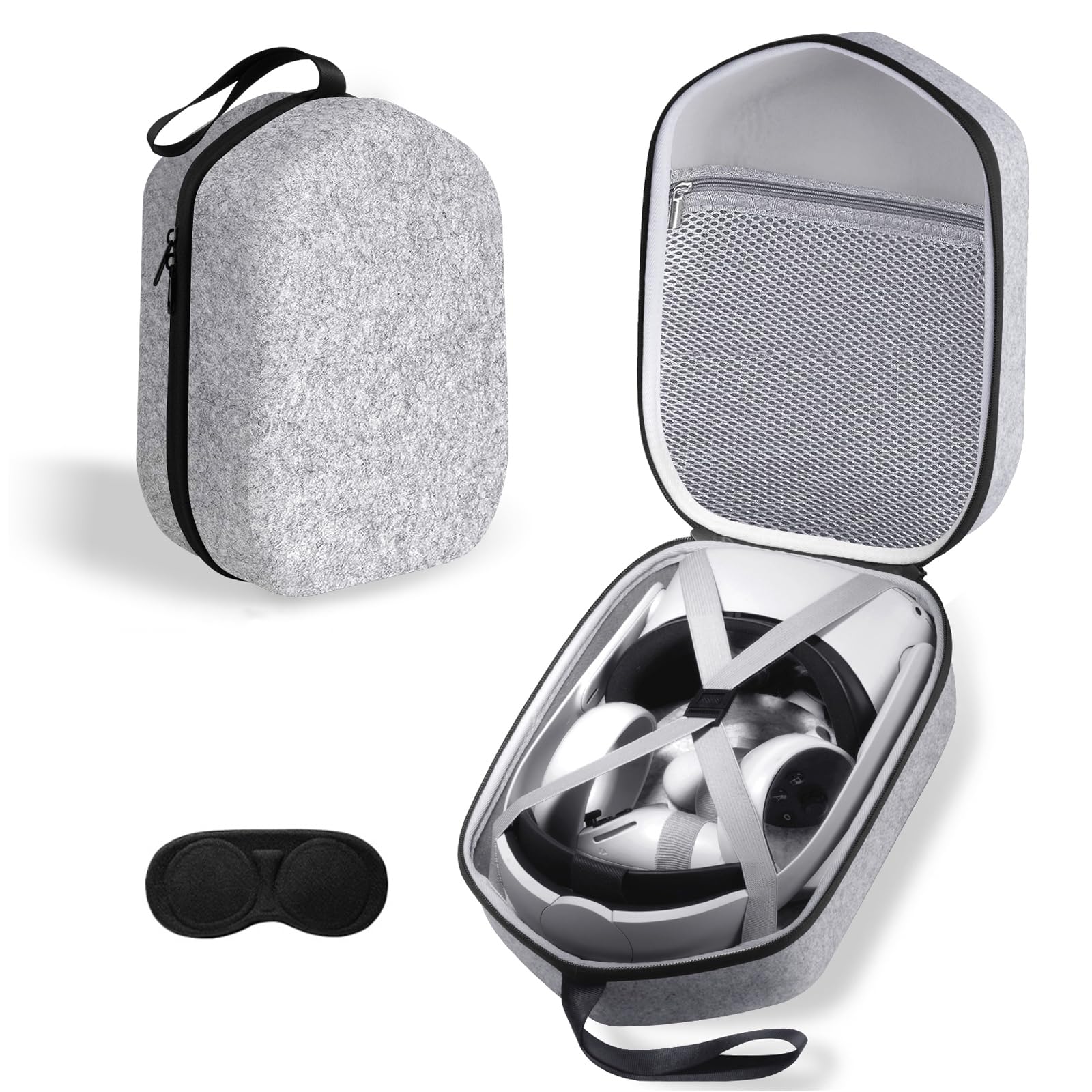 Meta Quest 2/Quest 3 Hard Shell Travel Case - Protective Storage Bag for Oculus VR Headset & Elite Strap | Compatible with HTC Vive VR Headset | Perfect for Travel, Gaming & VR Accessories Organization