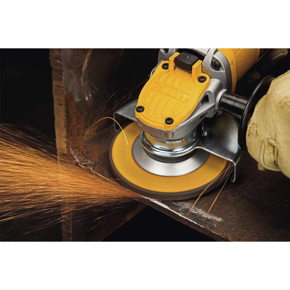 DEWALT DWE4120W 4-1/2 Inch Paddle Switch Angle Grinder - Powerful Corded Tool for Metal Cutting, Grinding & Polishing - Perfect for DIY Projects, Construction & Metalworking