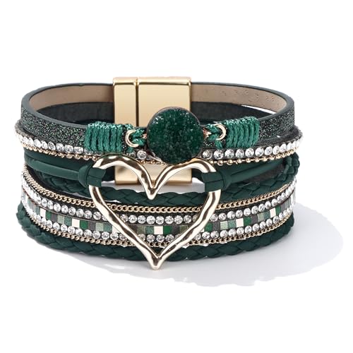 B7:Bangle Bracelets(dark green)