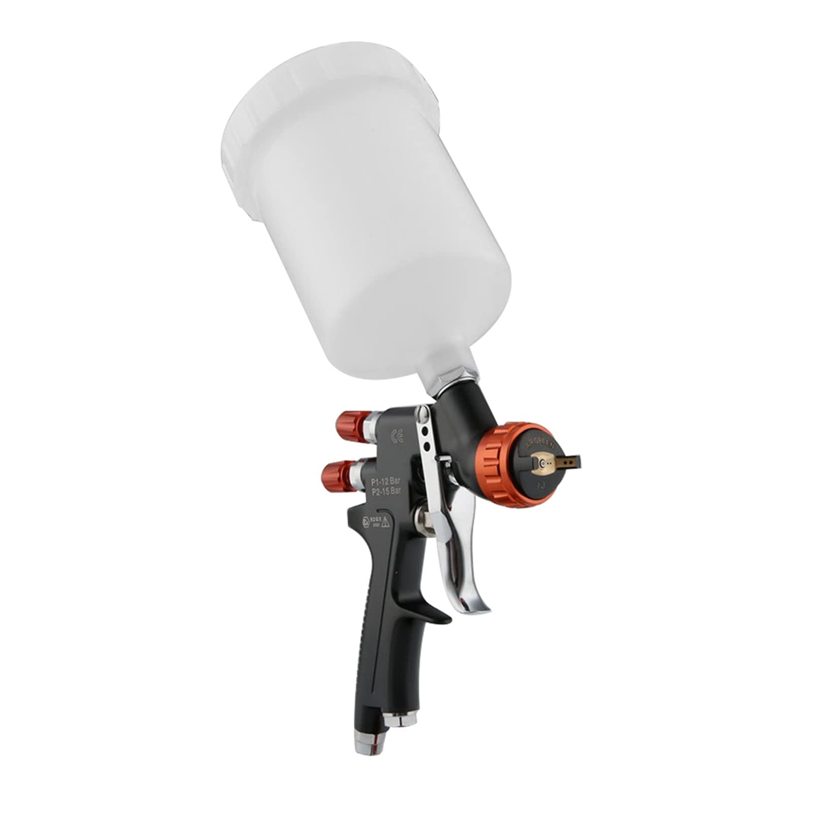 **Professional HVLP Airbrush Spray Gun - Aluminum Alloy Auto Feed Paint Sprayer with High Atomization for Cars, Furniture & DIY Projects | Pneumatic Airless Painting Tool for Auto Body, Home Decor & Crafts**