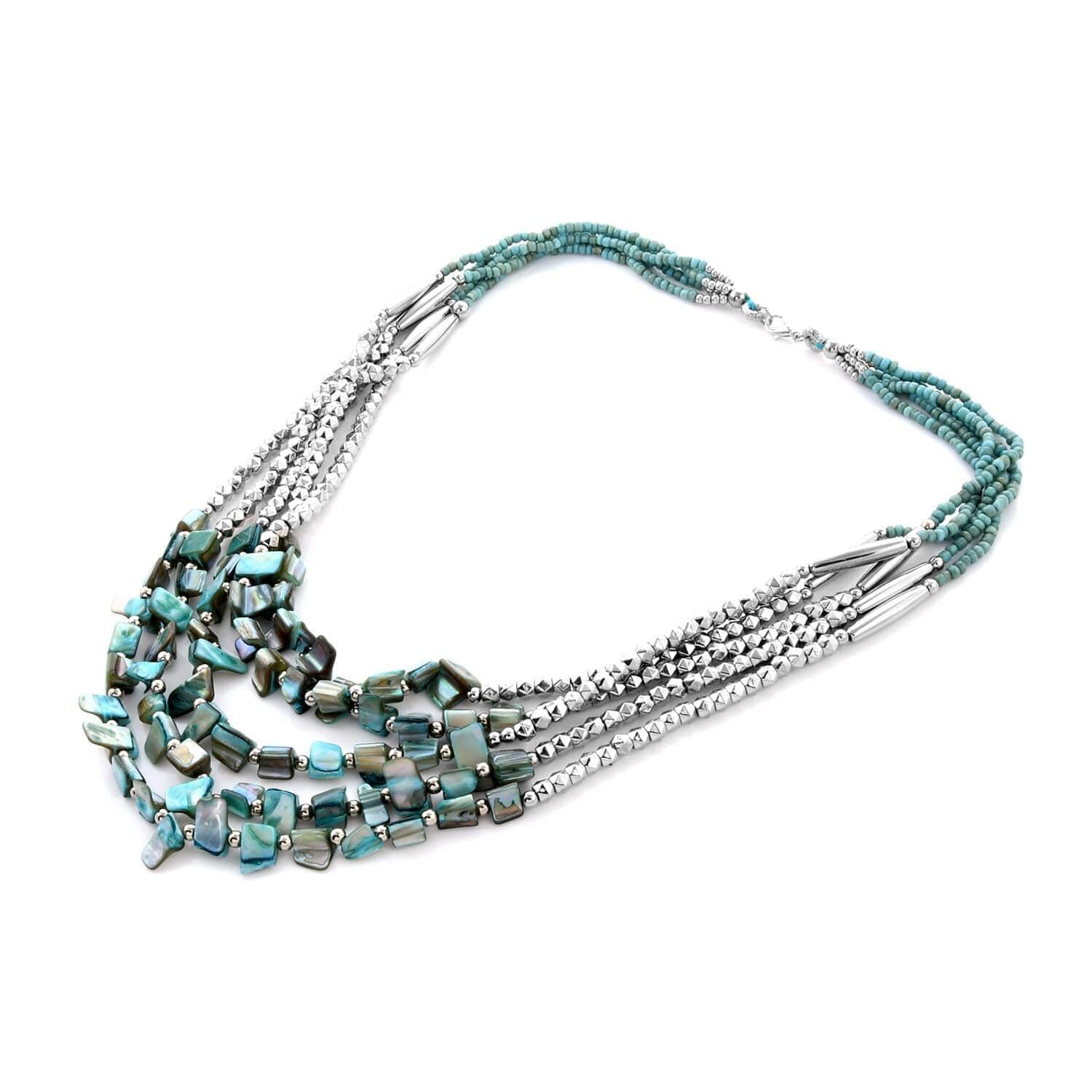 Shop LC Seed Bead Therapy Multi-Strand Layered Choker Necklace for Women - 24