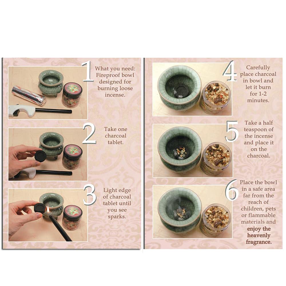 Shanti - Peaceful Home Scented Resin Incense by Prabhuji's Gifts - Premium Aromatherapy for Meditation, Yoga & Relaxation at Home