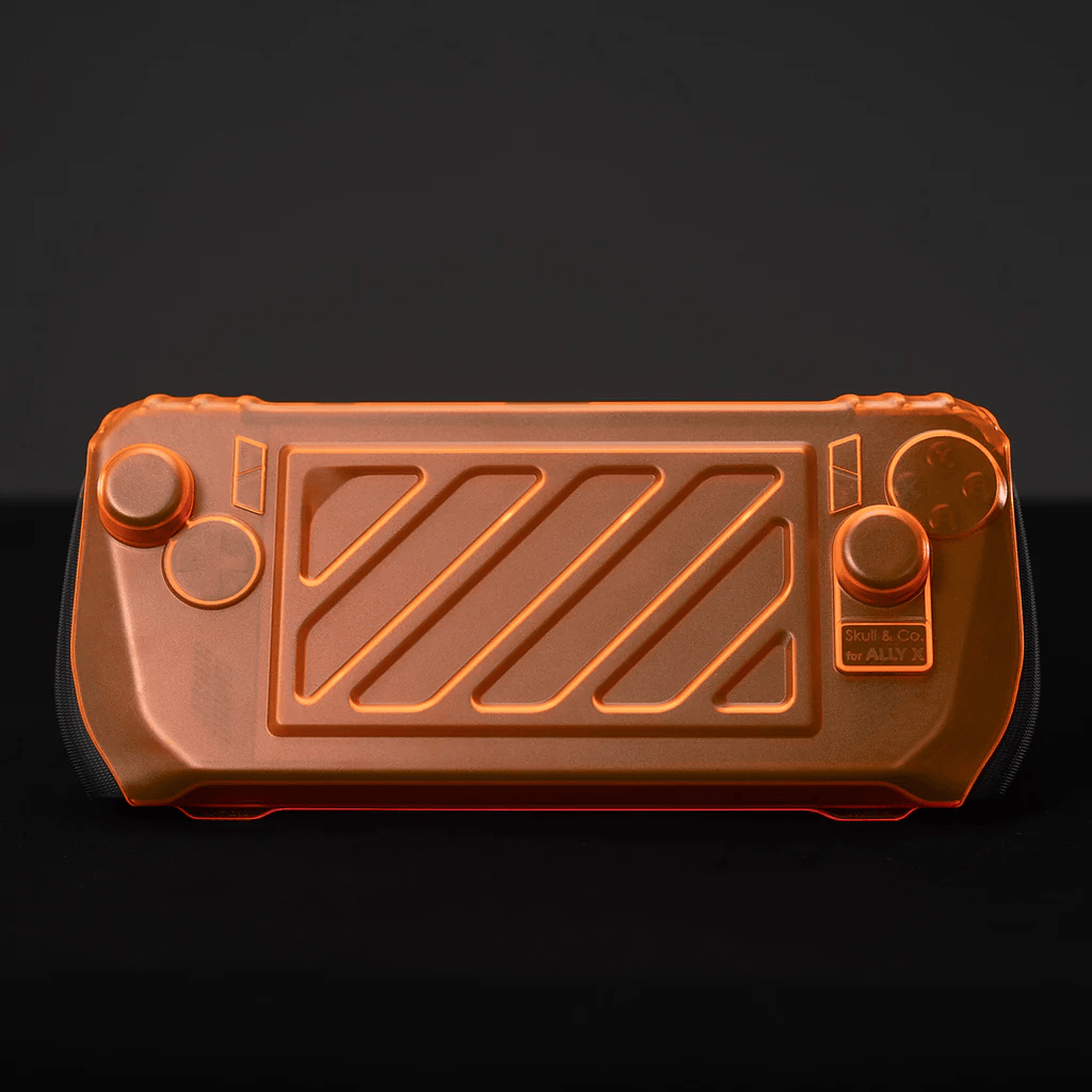 Skull & Co. Front Cover for ROG Ally X GripCase - Neon Orange Protective Case | Durable Gaming Accessory for ASUS ROG Ally X | Perfect for Travel & Competitive Gaming