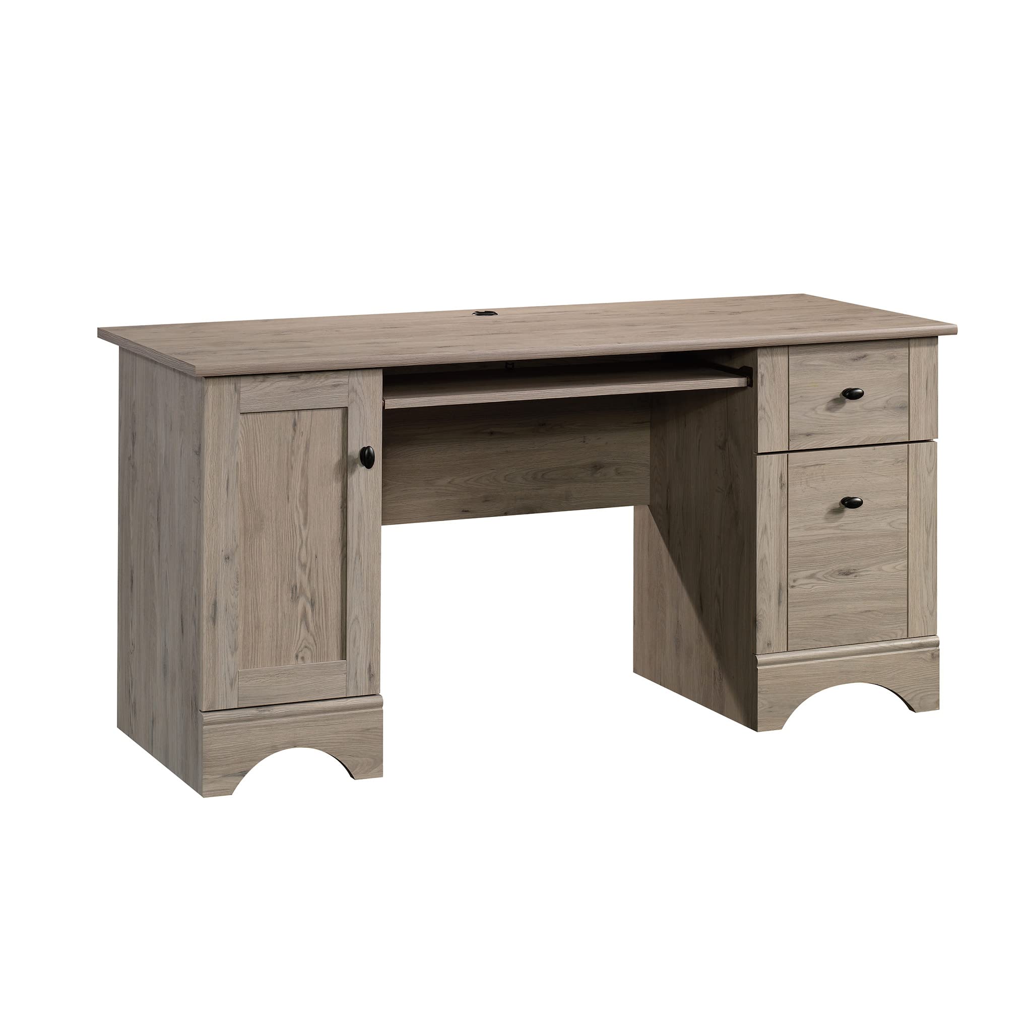 Sauder Laurel Oak Finish Office Desk for Home & Workspace - Stylish & Functional Computer Desk for Small Spaces, Study, or Remote Work
