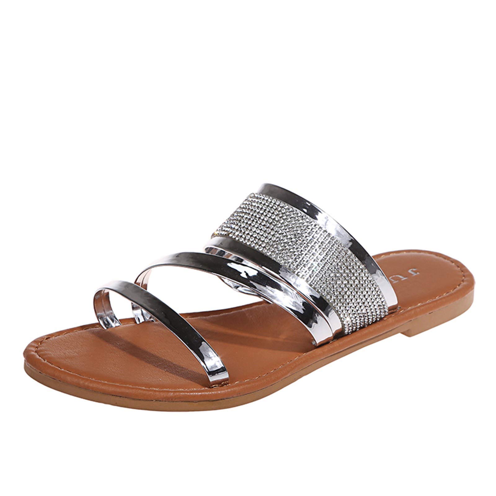 AYASO Women's Slip-On Mule Slippers - Breathable Open-Toe Sandals with Chain Detail | Comfortable House Shoes for Indoor/Outdoor Wear, Perfect for Home, Office & Travel