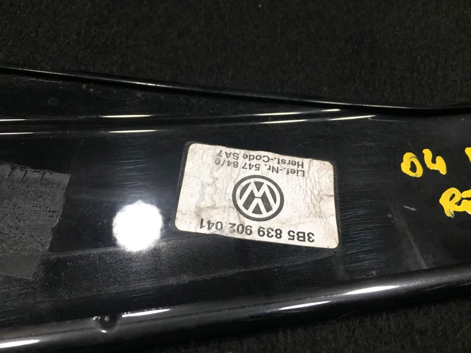 2005 Volkswagen Passat Sedan Rear Right Passenger Exterior Door Pillar C Trim OEM D23 - Perfect for Car Restoration & Auto Body Repair