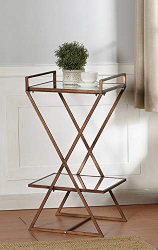 Roxie Rose Pedestal Stand in Antique Gold - Elegant Home Decor for Living Room, Dining Table, or Entryway Display