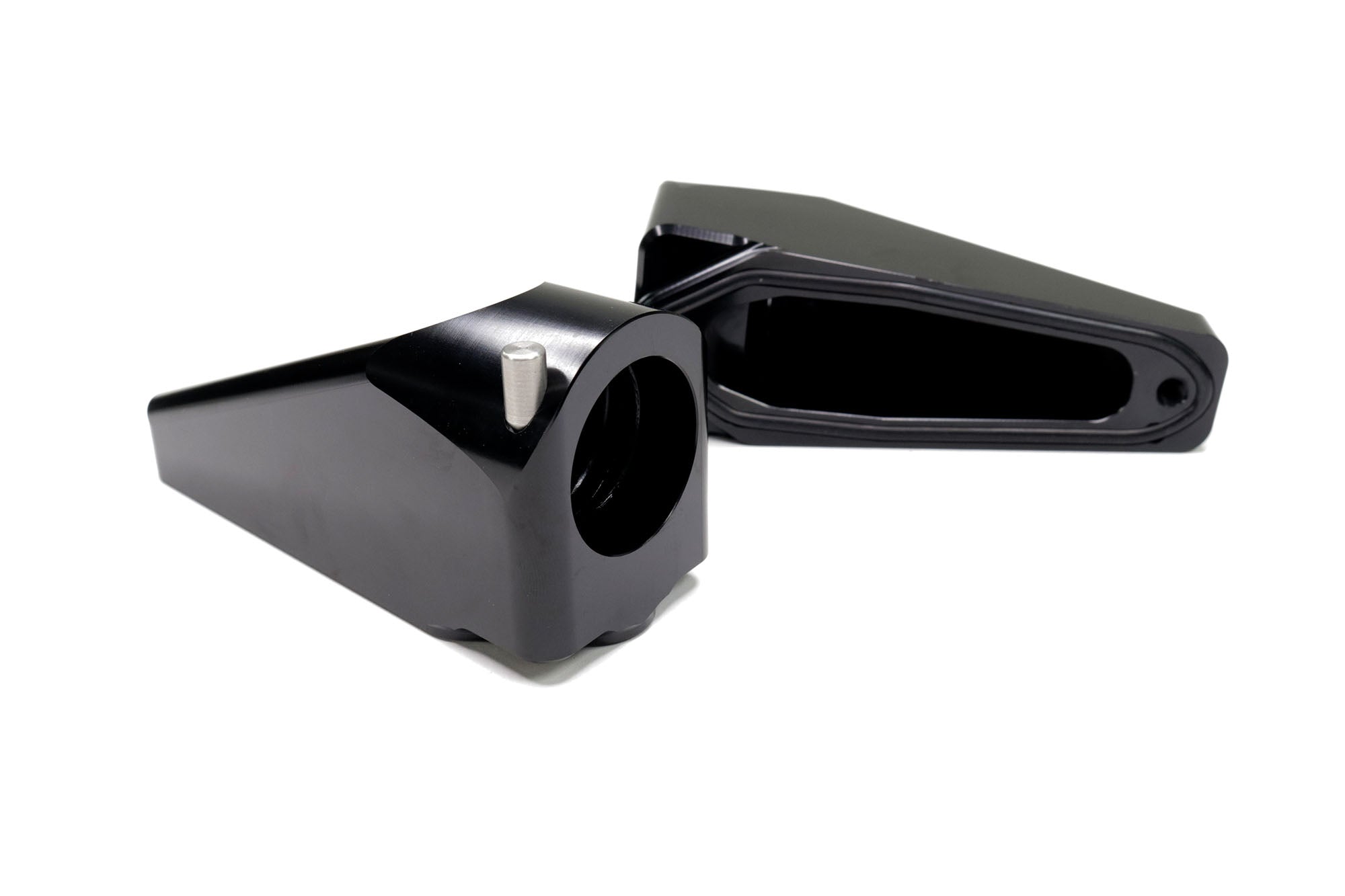 Black Anodized Billet Burn Down Breather Quick Release Fittings (Pair) - High Performance Automotive & Racing Applications