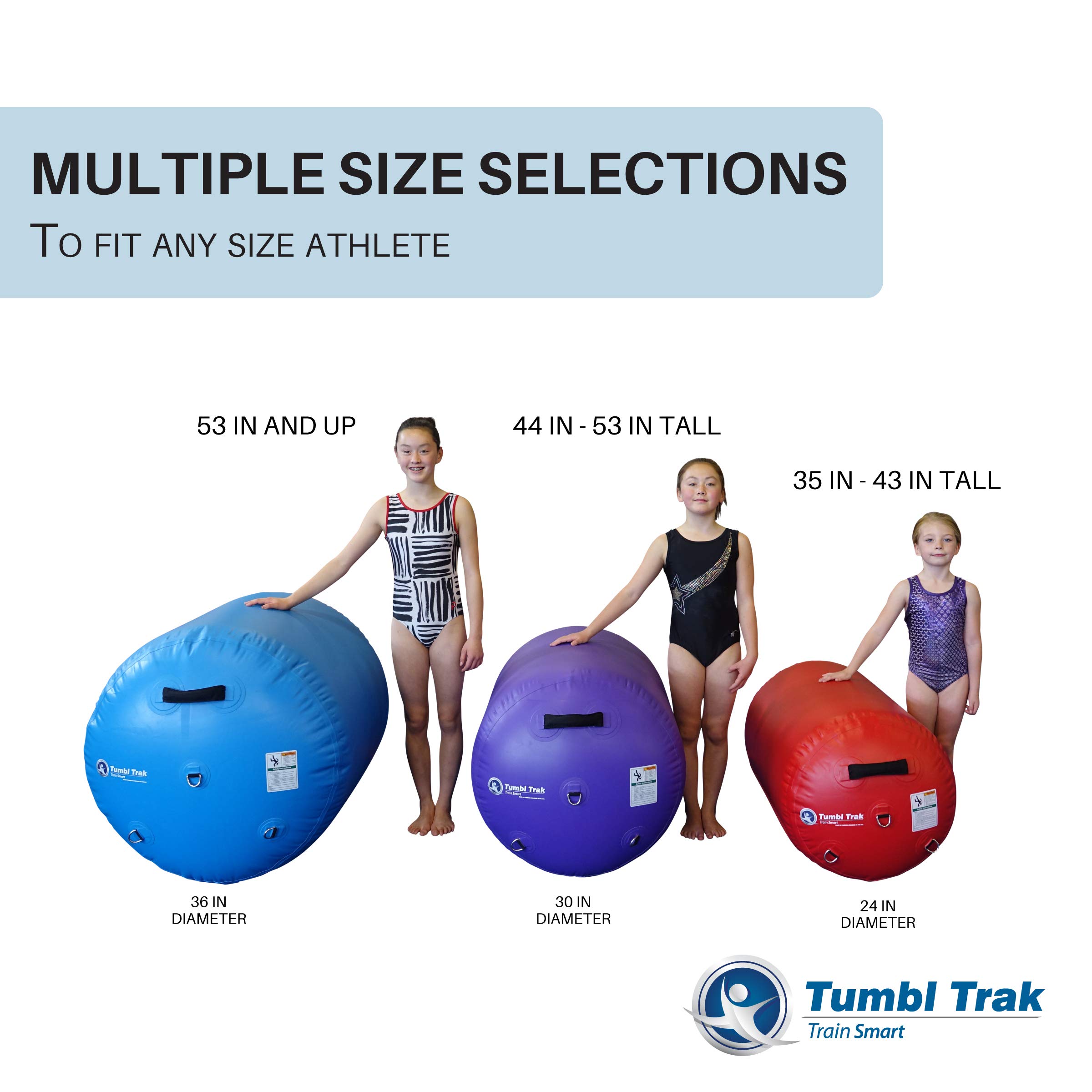 Tumbl Trak Air Barrel - Professional 36-Inch Purple Gymnastics Air Roller for Cheerleading & Tumbling Training | Commercial Grade Equipment for Gymnasts, Cheerleaders & Fitness Enthusiasts | Perfect for Home Gyms, Studios & Team Practices