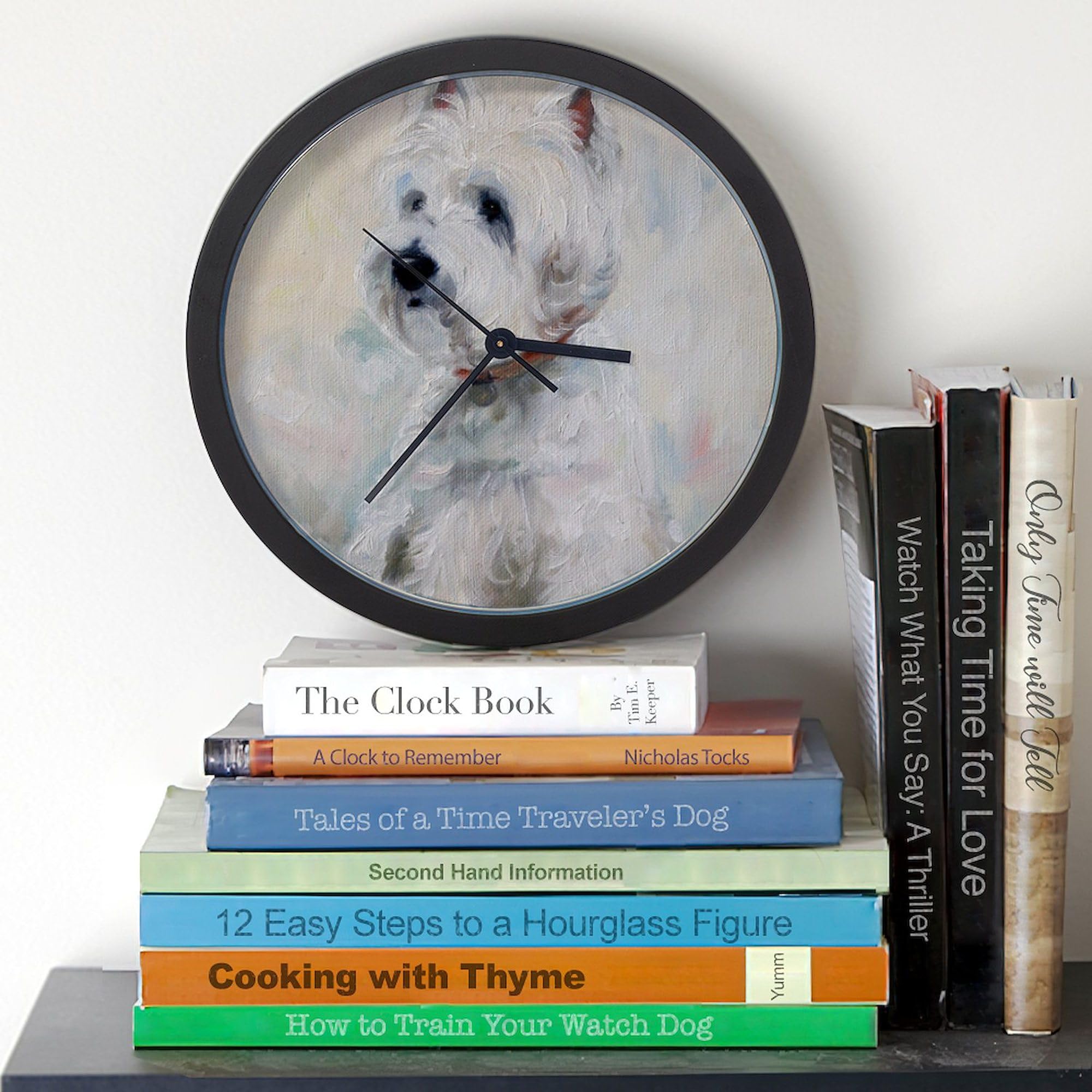 Watch Dog 10-Inch Wall Clock - Silent Non-Ticking Decorative Clock for Living Room, Kitchen, Office | Perfect Home & Office Decor Gift