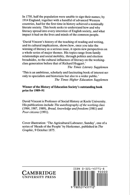 Literacy and Popular Culture in England 1750–1914 - Cambridge Studies in Oral Culture Book 19 | Historical Reading for Scholars & Educators