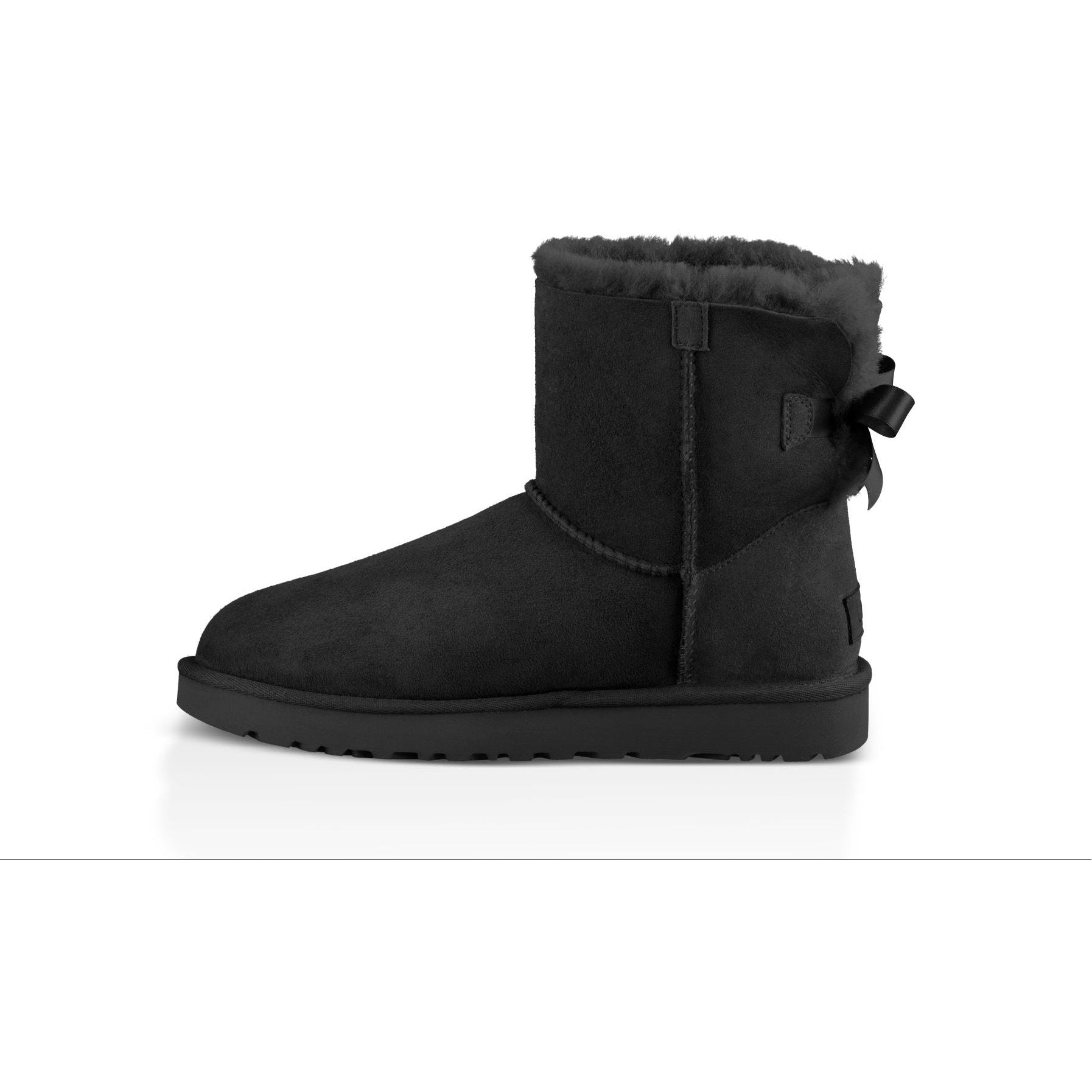 UGG Women's Mini Bailey Bow II Boots - Black Winter Snow Boots for Women | Waterproof & Warm | Perfect for Cold Weather, Snow Days & Casual Outfits