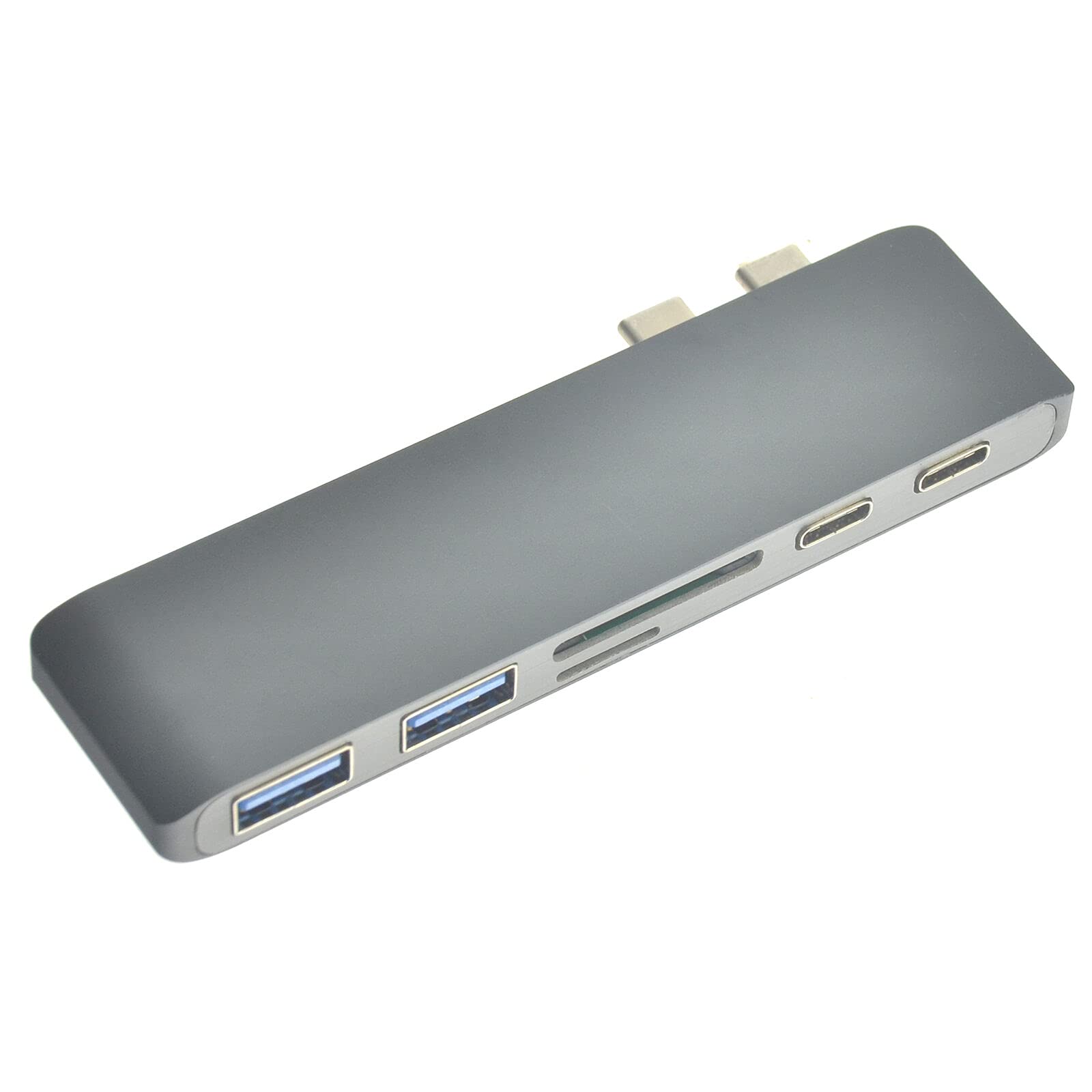 6-in-1 USB C Hub Adapter with Dual USB 3.0 Ports & Thunderbolt 3 - Compatible with MacBook Pro - Perfect for Work, Travel & Home Office Connectivity