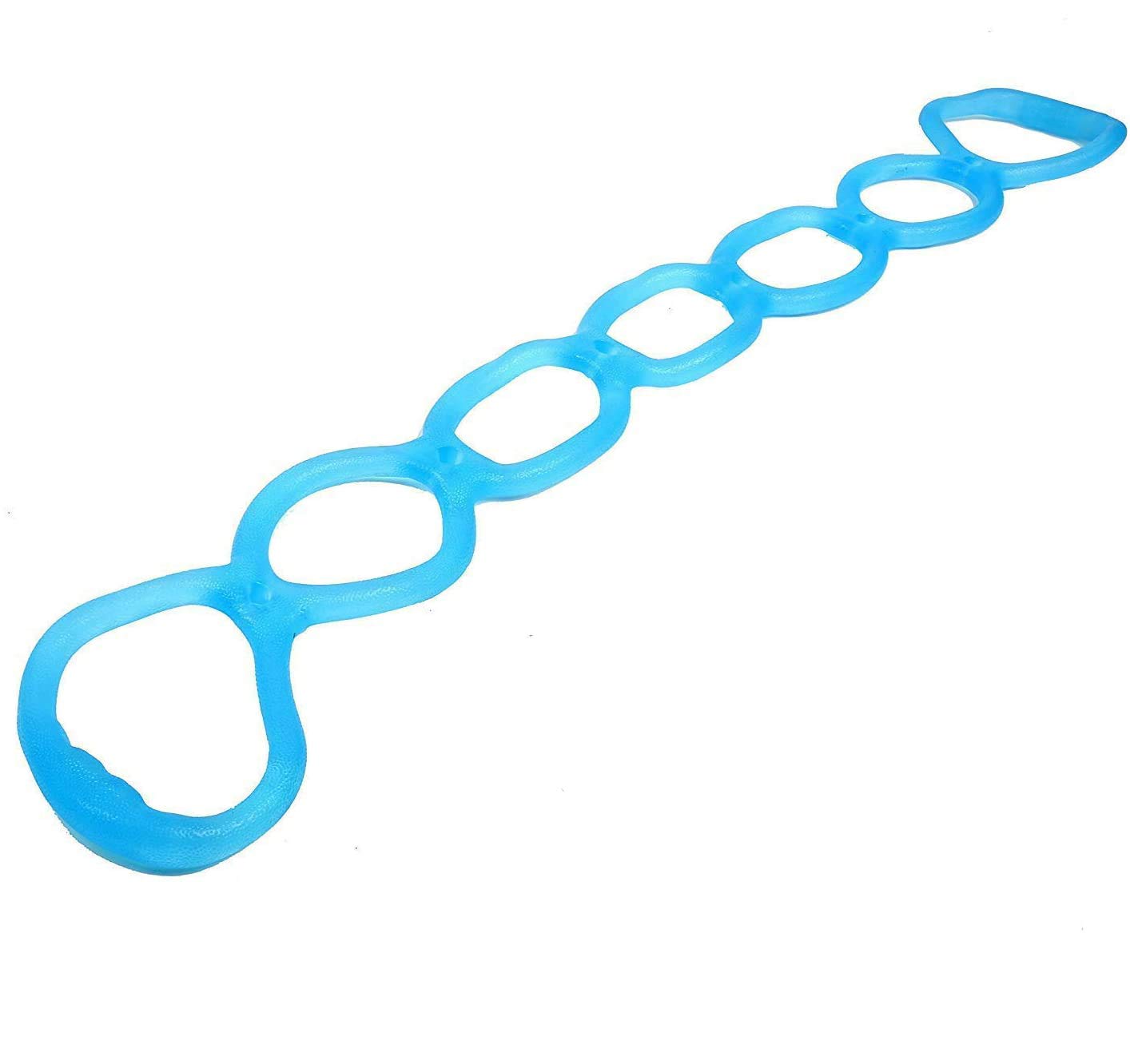 7 Ring Jelly Tube Chest Expander - Portable Resistance Exercise Band for Fitness, Yoga, Pilates & Boxing | Arm & Core Muscle Training Stretch Strap | Home Gym & Outdoor Workout Equipment (Blue)