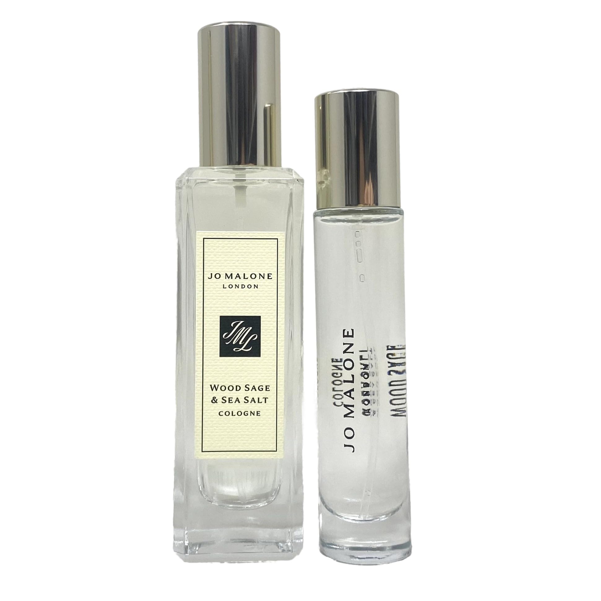 Jo Malone London Wood Sage & Sea Salt Cologne & Travel Size Duo Set - New in Box - Perfect for Home, Office & Travel Gifts