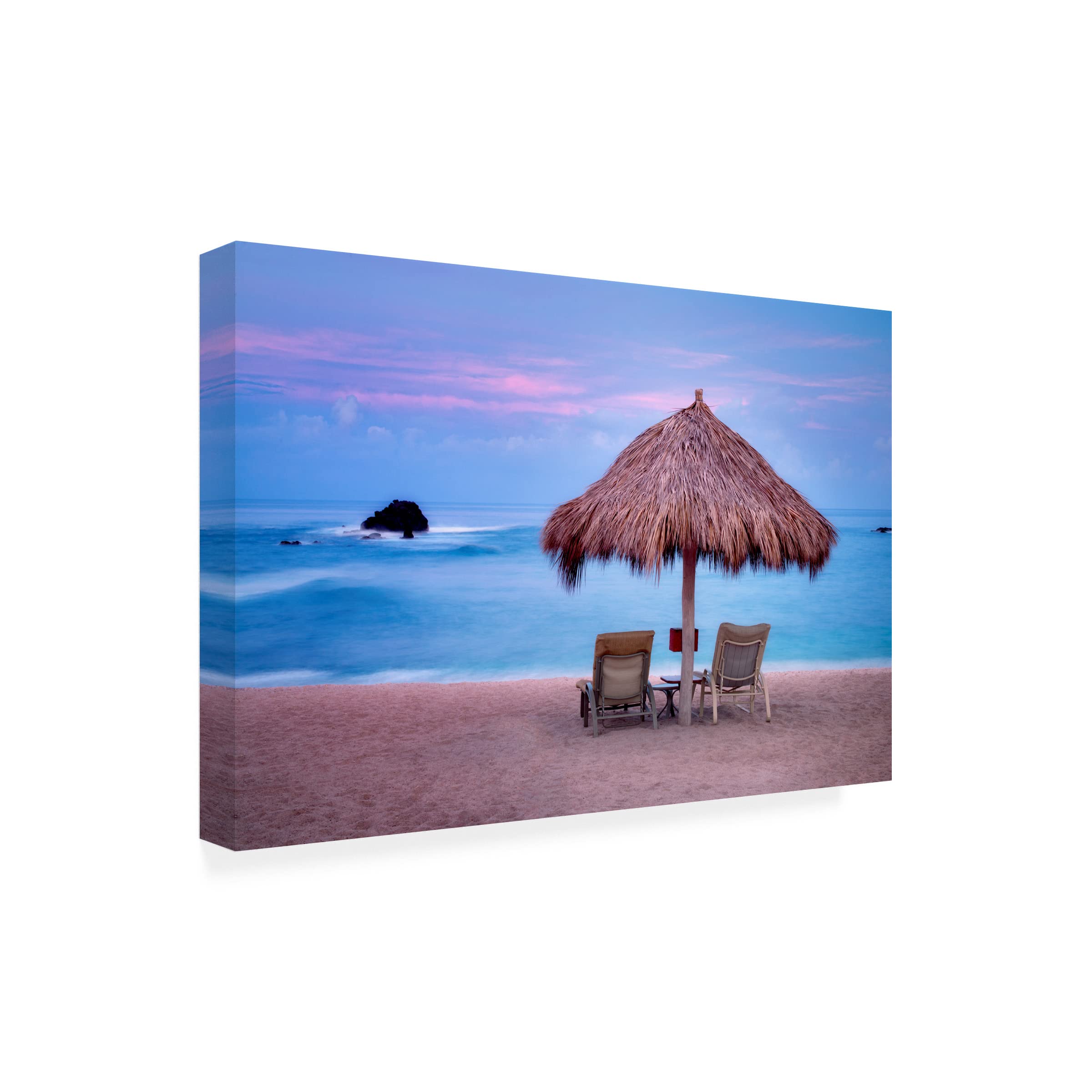 Dennis Frates 'Beach Chair 7' Canvas Wall Art Print - Coastal Decor for Living Room, Bedroom & Beach House - Premium Trademark Fine Art Collection