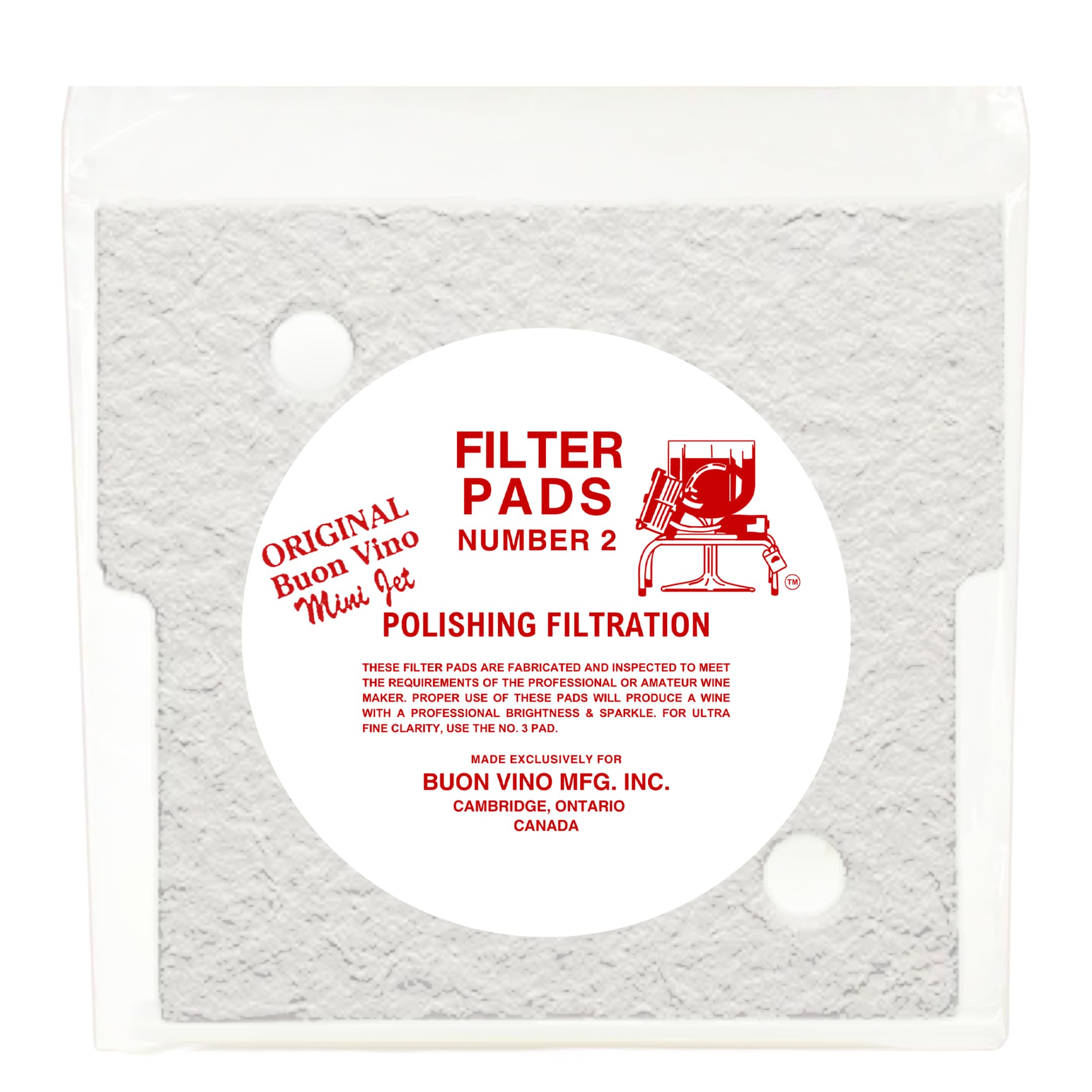 Buon Vino Mini Jet Wine Filter Pads 10-Pack (3-Pack) - #2 Polishing Filters for Sediment Removal | Home Brewing & Wine Making Supplies | Perfect for Wine Starter Kits & Filtration Systems | Ideal for Home Winemaking, Craft Brewing & Clarifying Homemade Wine