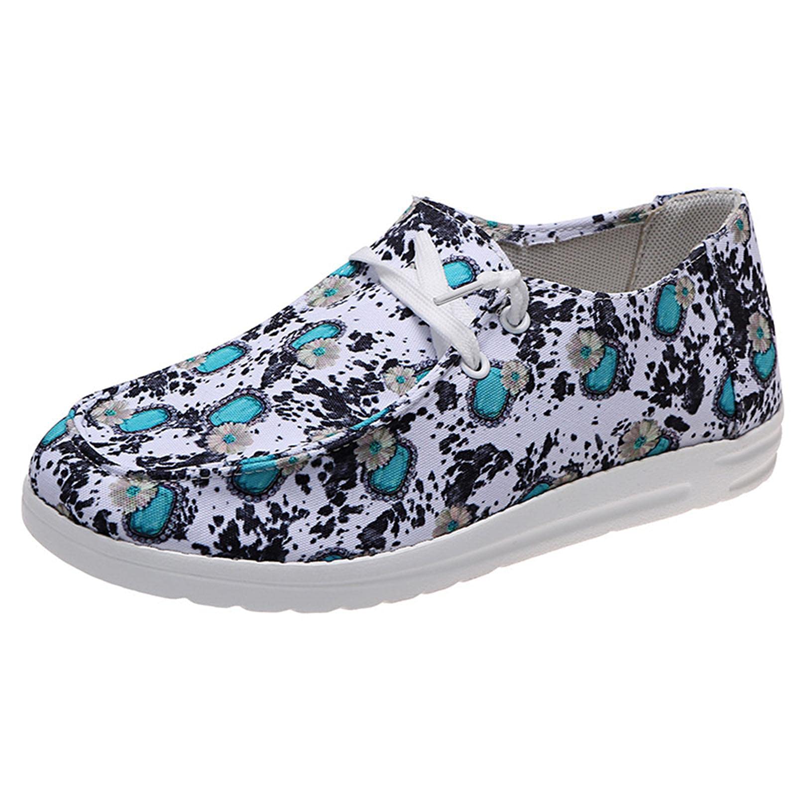 Women's Comfortable Leather Floral Print Loafers - Casual Driving & Walking Shoes for Women | Perfect for Office, Travel & Everyday Wear