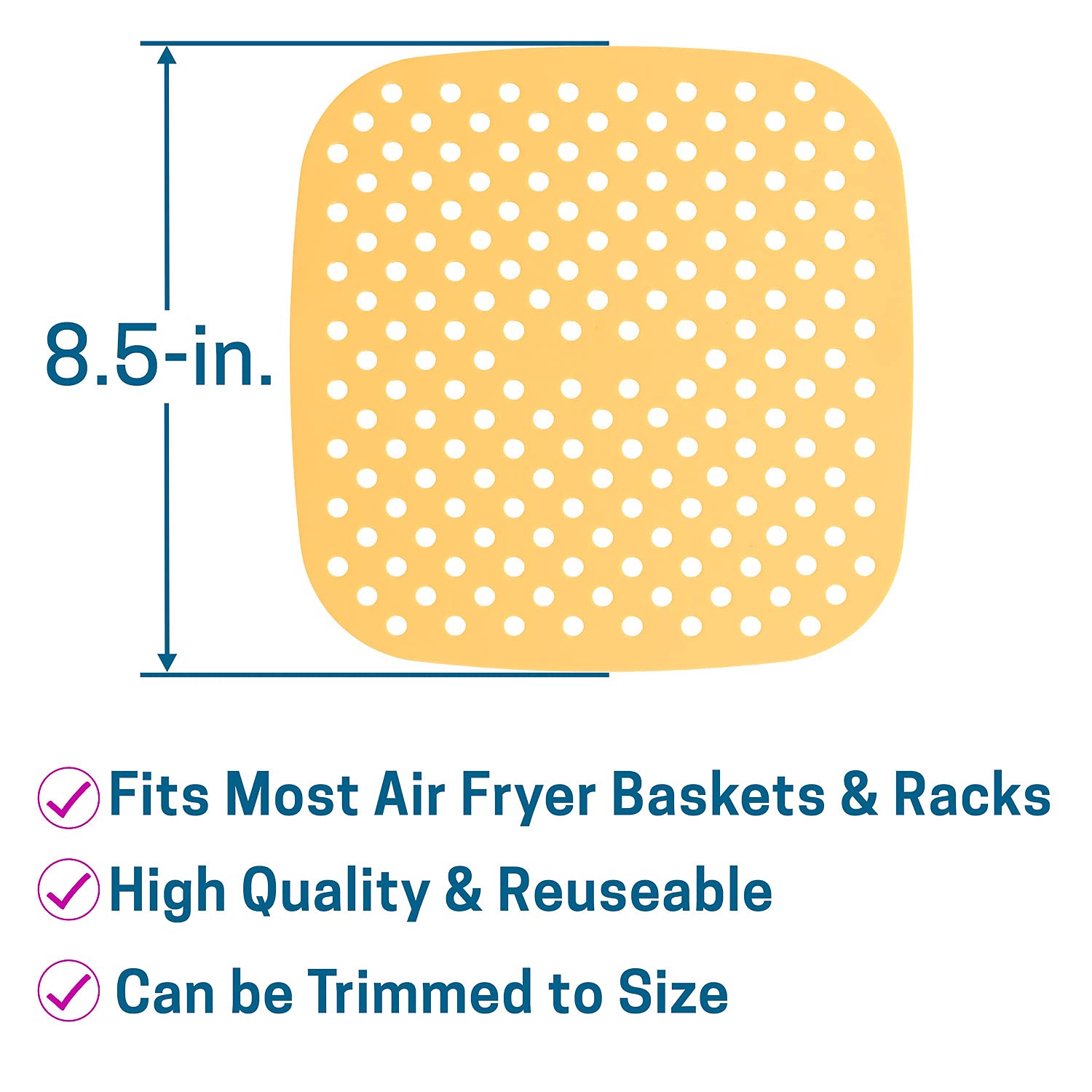 Non-Stick Air Fryer Silicone Liners 8.5