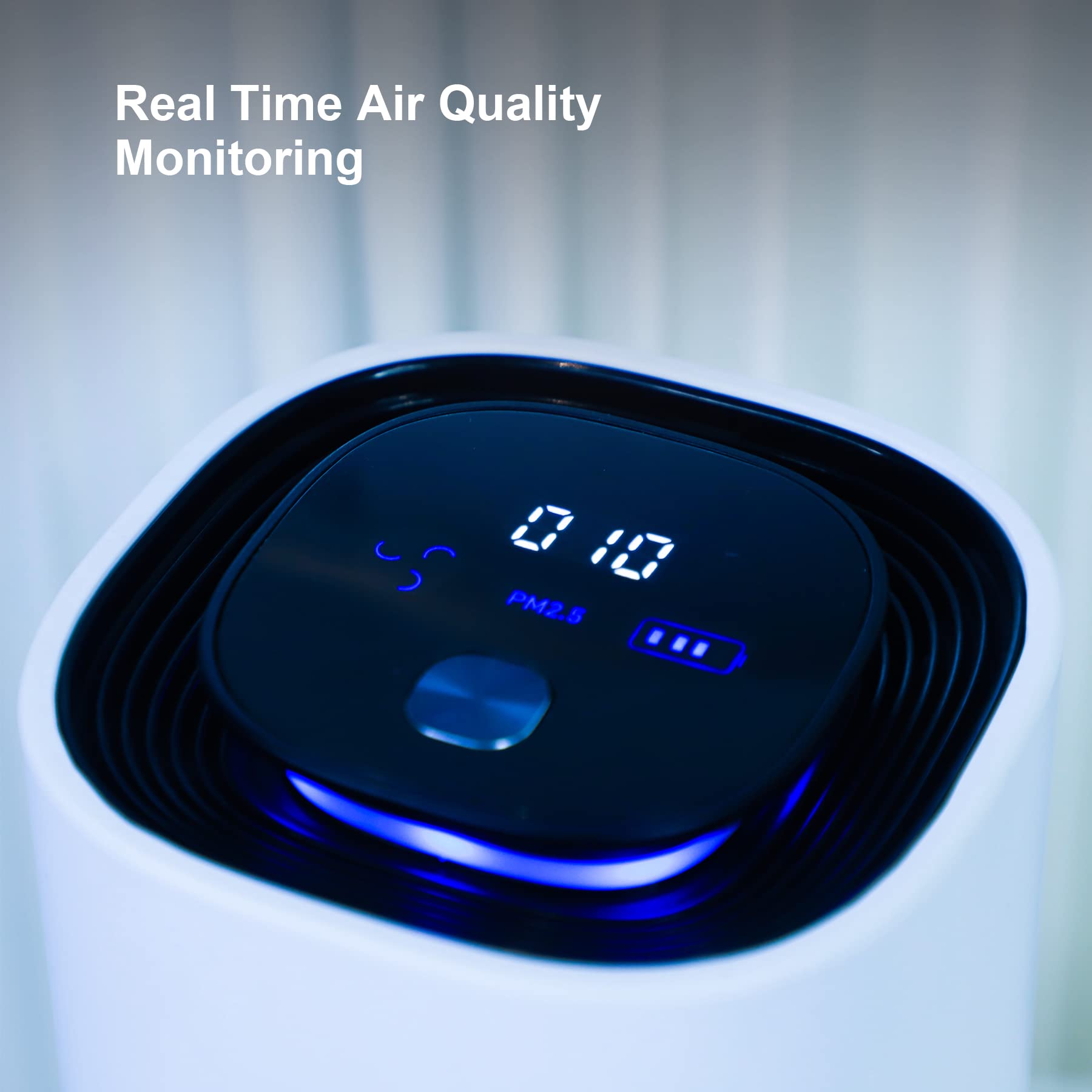 Calody HEPA Air Purifier for Bedroom, Home & Car - Portable Ionic Air Purifier with 15 Million Negative Ions, 30dB Ultra Quiet - Removes Smoke, Dust, Allergens - Ideal for Office, Nursery & Pet Owners