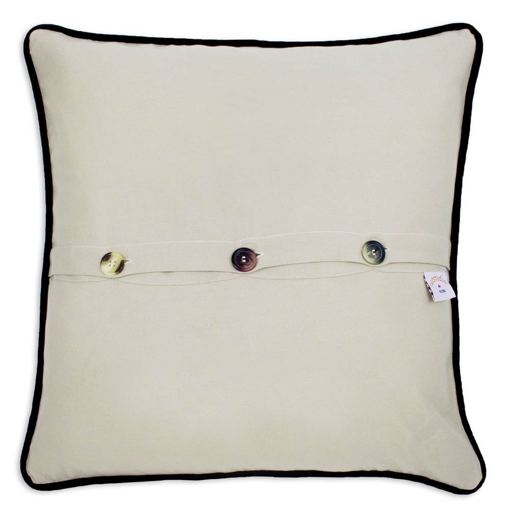 Hand Embroidered Chattanooga Throw Pillow Cover - Southern Style Home Decor for Sofa, Bedroom & Living Room - CatStudio Artisan Cushion