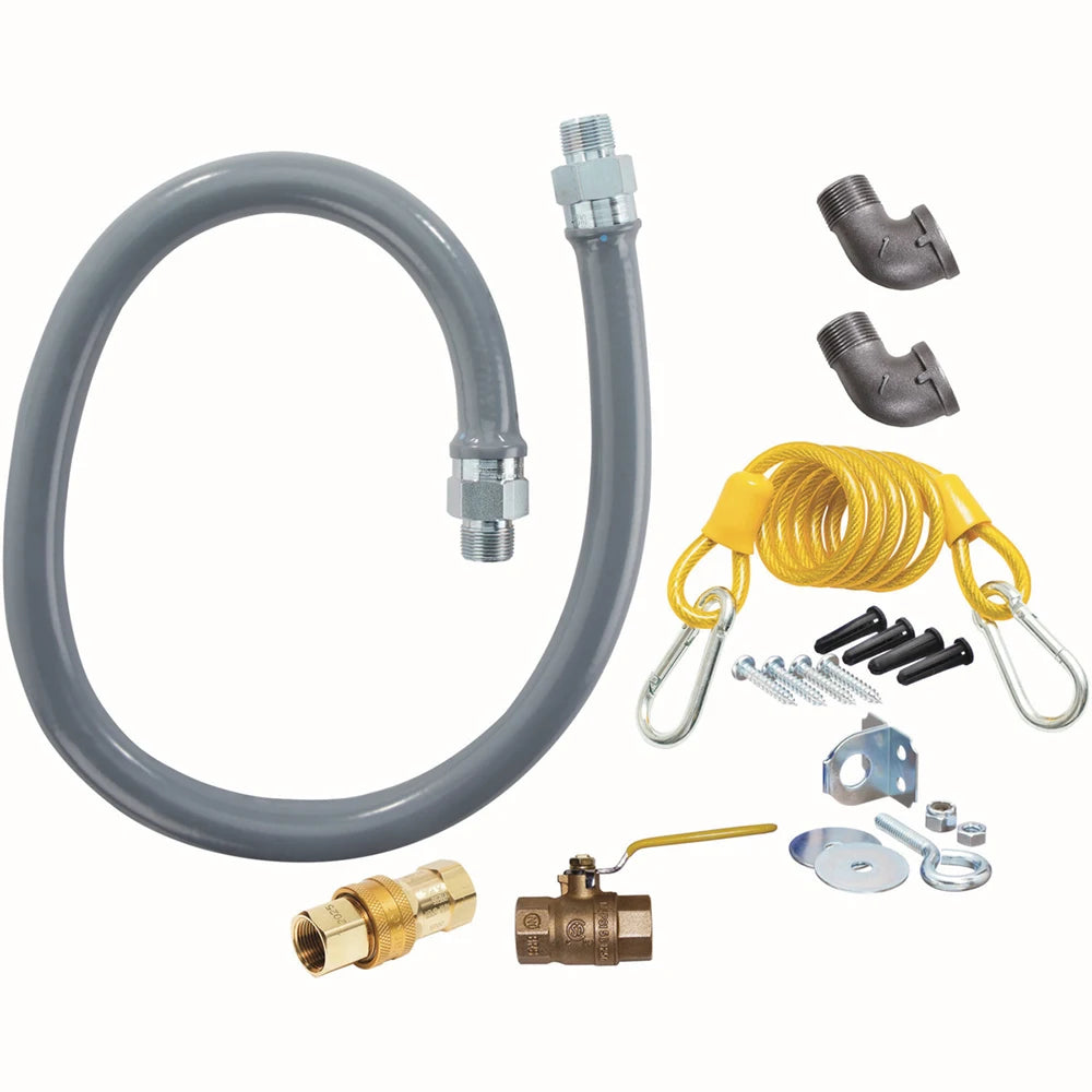Dormont RG7548 48-Inch Gas Connector Kit with 3/4-Inch Male/Male Couplings & Quick Disconnect - Perfect for Gas Grills, Ranges, and Outdoor Cooking Appliances