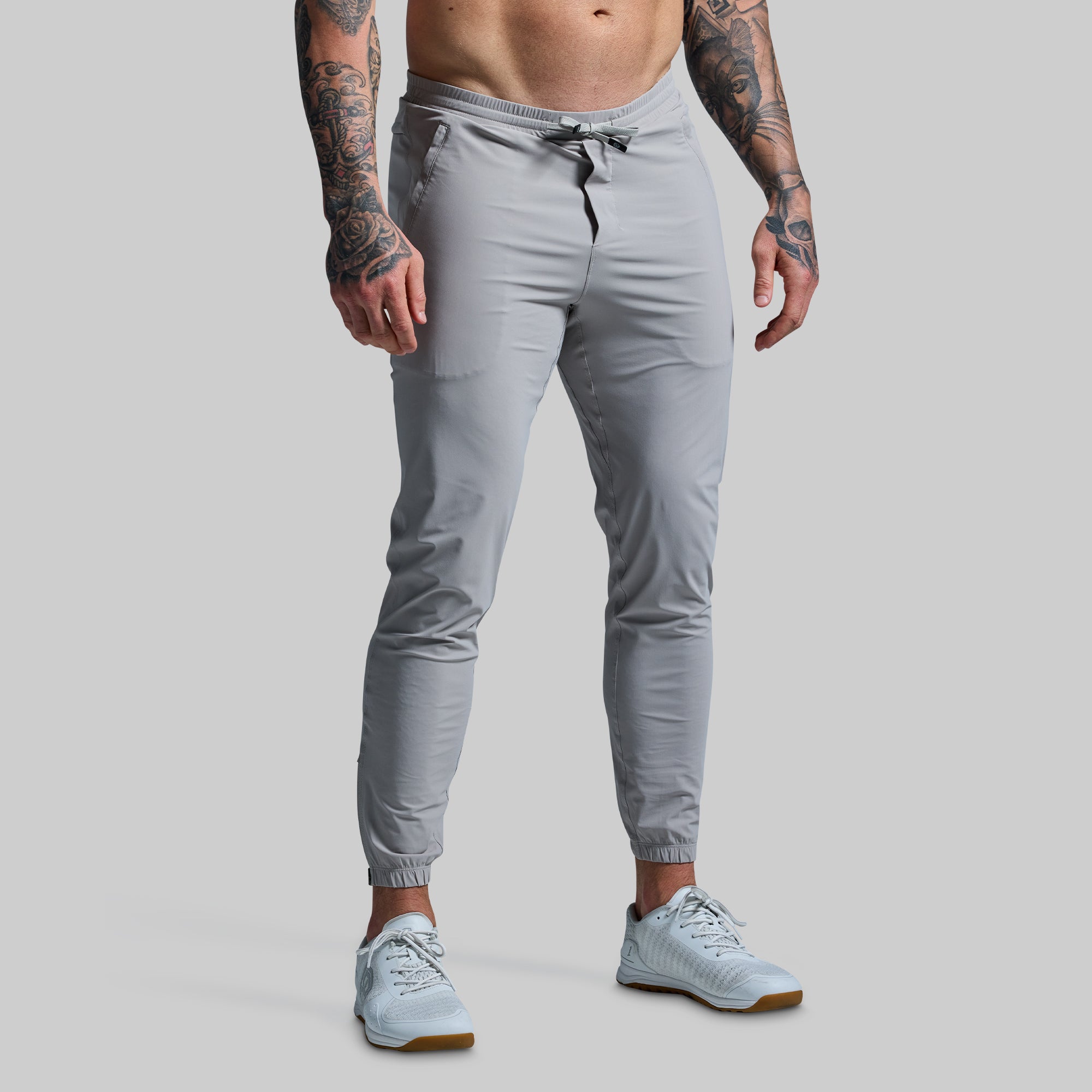 Men's Performance Jogger Pants - Lightweight Athletic Running Pants with Stretch, Breathable Fabric (Paloma Grey) - Perfect for Gym, Workouts & Casual Wear