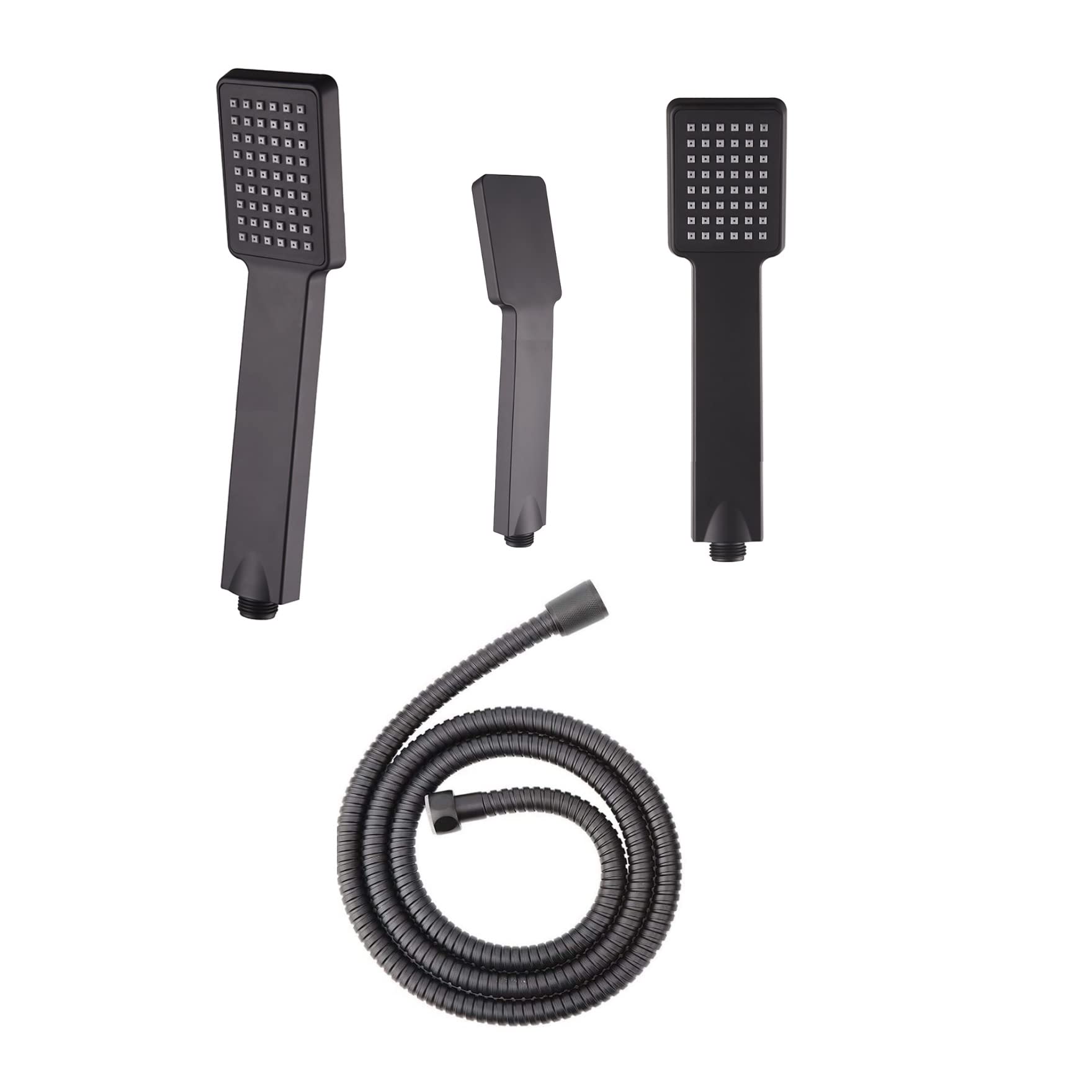 1.5M Universal Shower Head with High Pressure Square Thin Rain Shower, Water Saving Handheld Shower for Bathroom, Spa, and Home Use