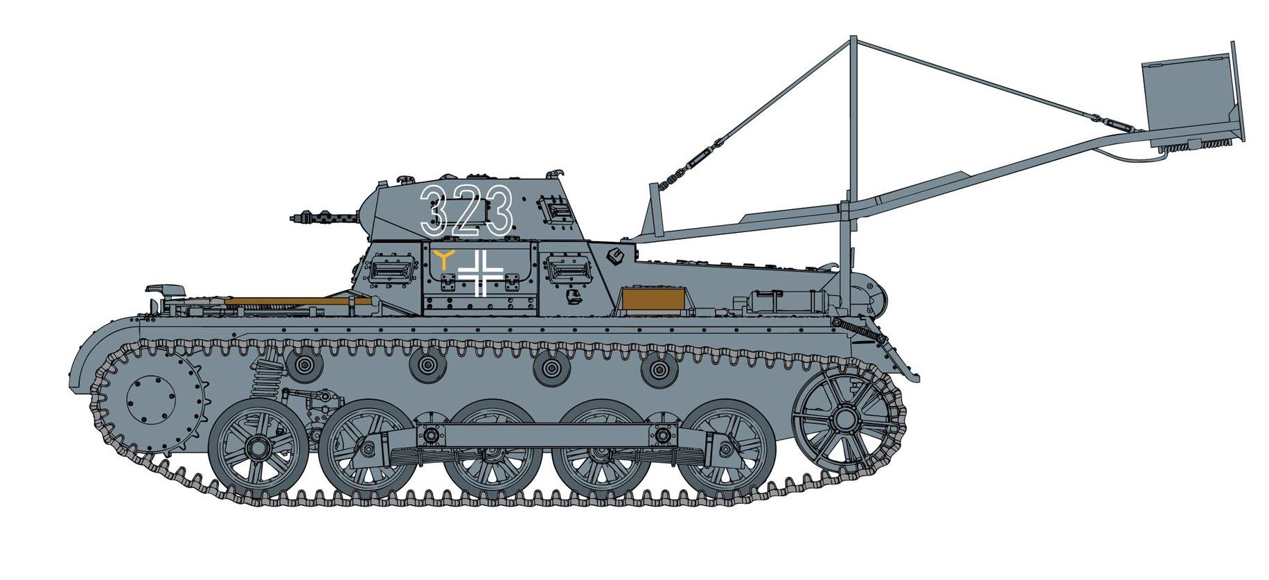 1/35 Scale Dragon Models PZ.KPFW.I MIT Abwurfvorrichtung Smart Kit - German WWII Tank Model for Collectors & Hobbyists | Perfect for Military Dioramas & Historical Displays