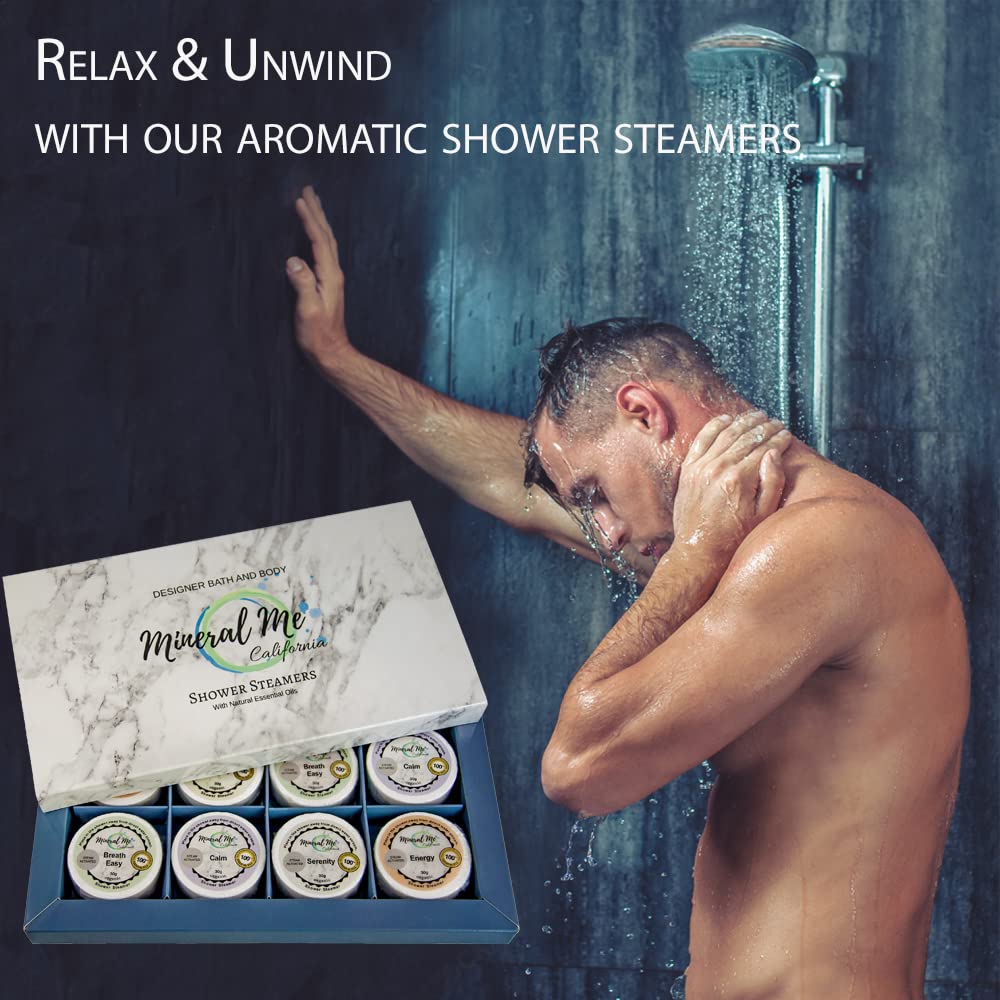 Eucalyptus Shower Steamers with Organic Essential Oils - Aromatherapy Shower Bombs for Relaxation & Stress Relief | Perfect for Home Spa, Self-Care & Steam Therapy