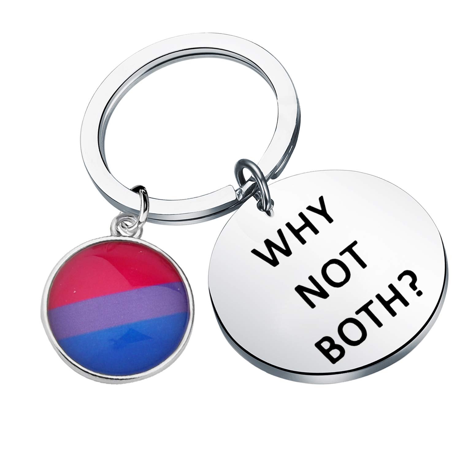 Bisexual Pride Keychain - LGBTQ+ Jewelry & Bi Pride Gift for Men & Women - Perfect for Pride Parades, Coming Out Celebrations & Everyday Wear