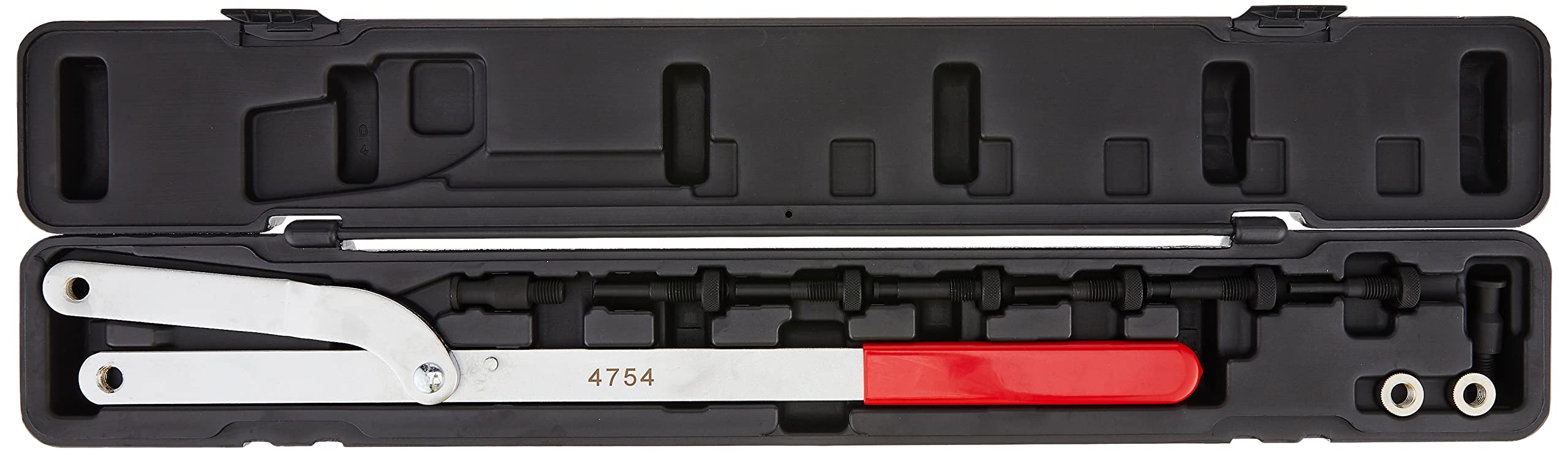 OTC 4754 Universal Pulley Holder Wrench with Interchangeable Pins - Professional Automotive Tool for Belt Removal & Installation - Perfect for Mechanics, DIY Car Repair & Engine Maintenance