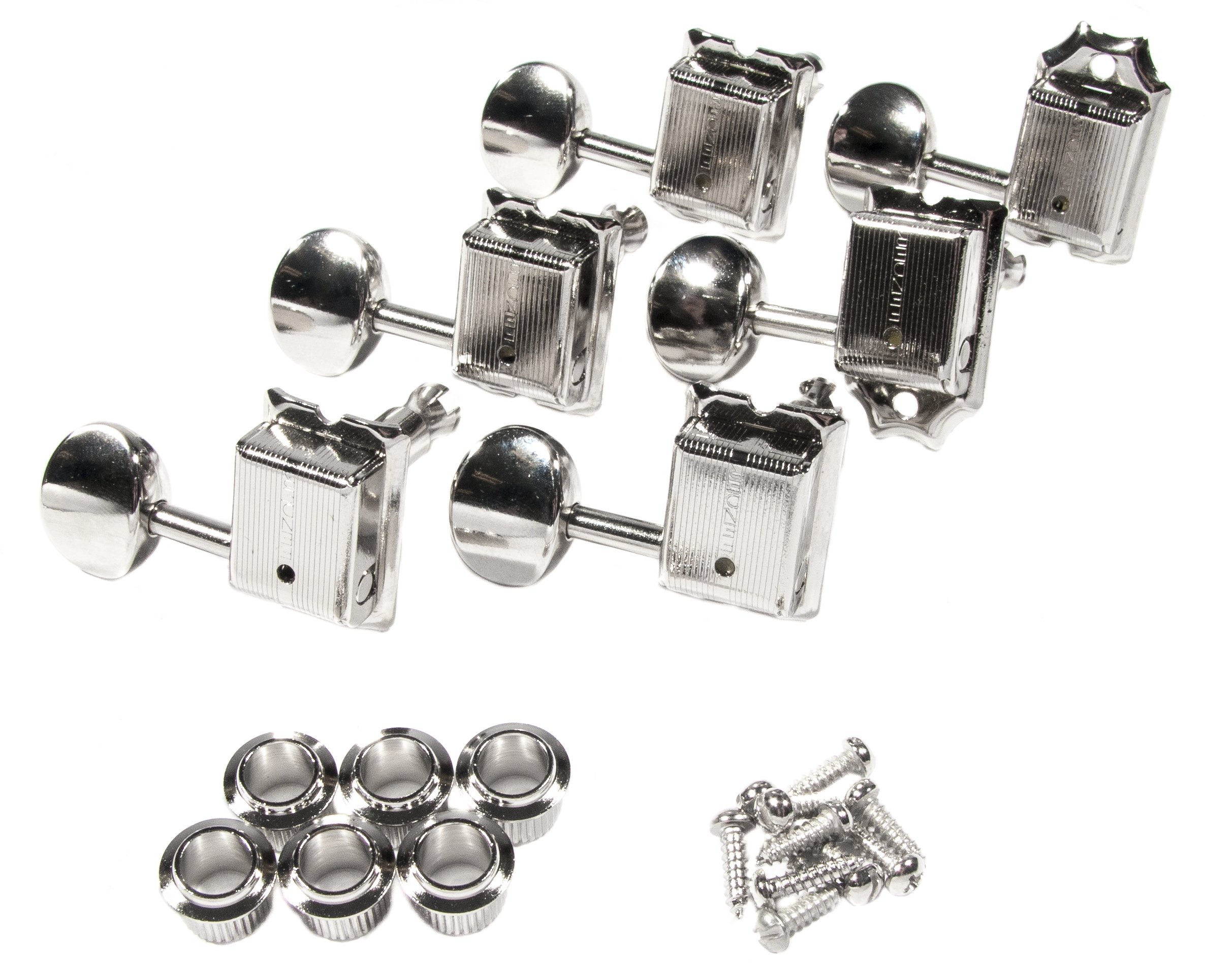 Fender Pure Vintage Guitar Tuning Machines - 6-in-1 Set, Chrome Finish for Precision Tuning | Perfect for Stratocaster, Telecaster & Vintage Guitar Restoration Projects