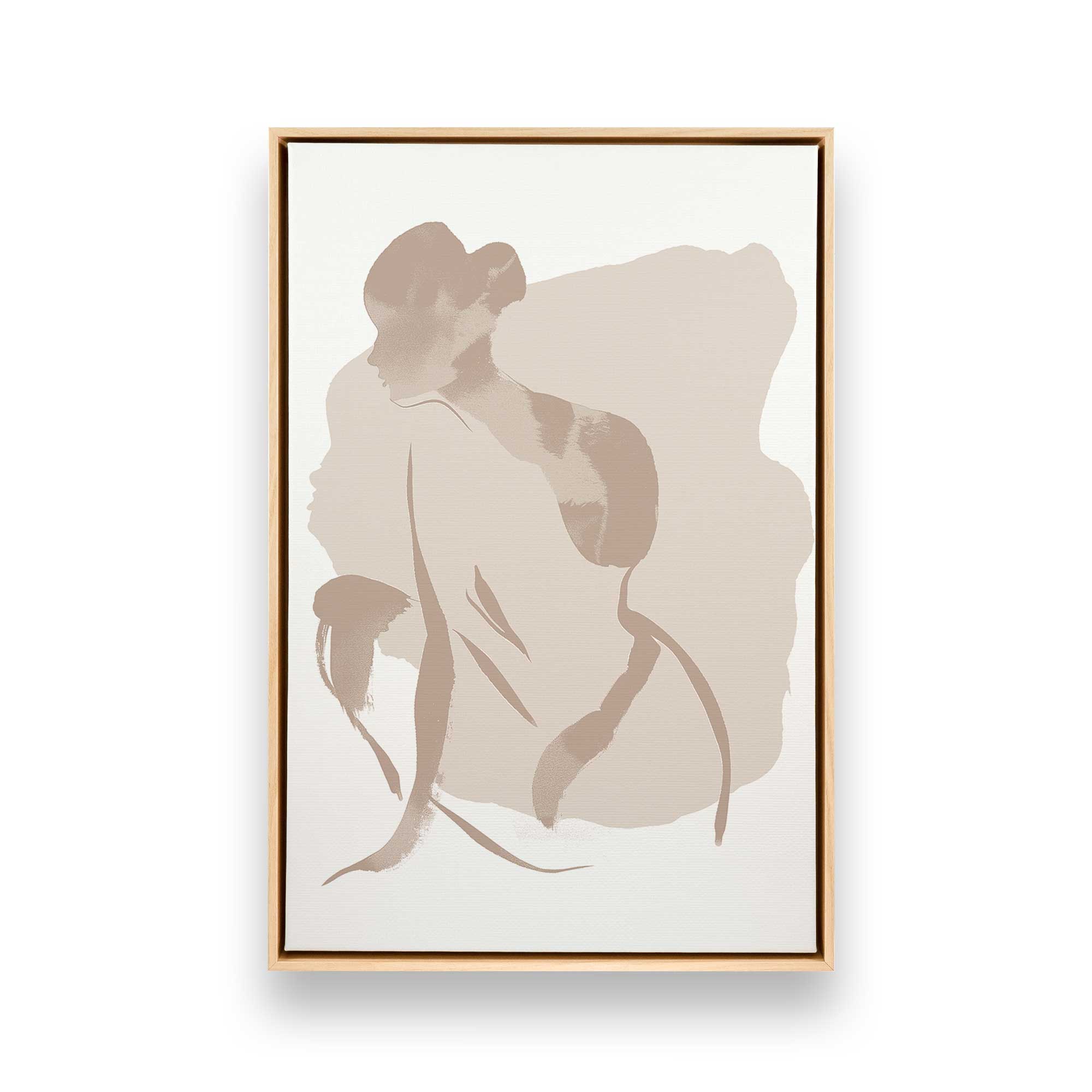 Gentle Contours Canvas Wall Art Print - Modern Abstract Painting for Living Room, Bedroom & Office Decor