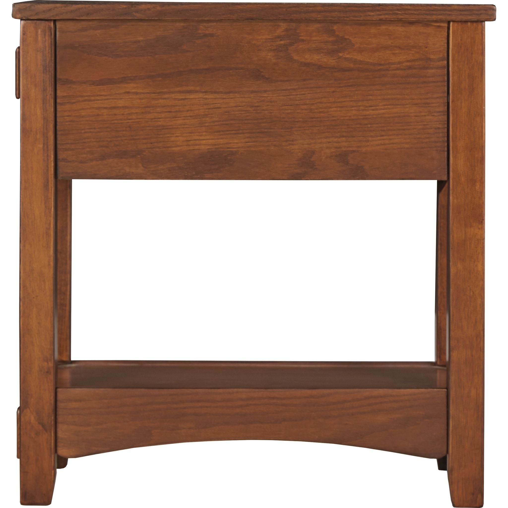 Breegin Modern End Table - Brown Wood Nightstand for Living Room, Bedroom & Office - Stylish Side Table with Storage Shelf