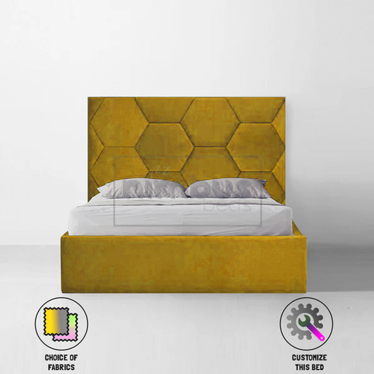 Queen Size Honeycomb Bed Frame with Strong Metal Support - Perfect for Modern Bedrooms & Guest Rooms