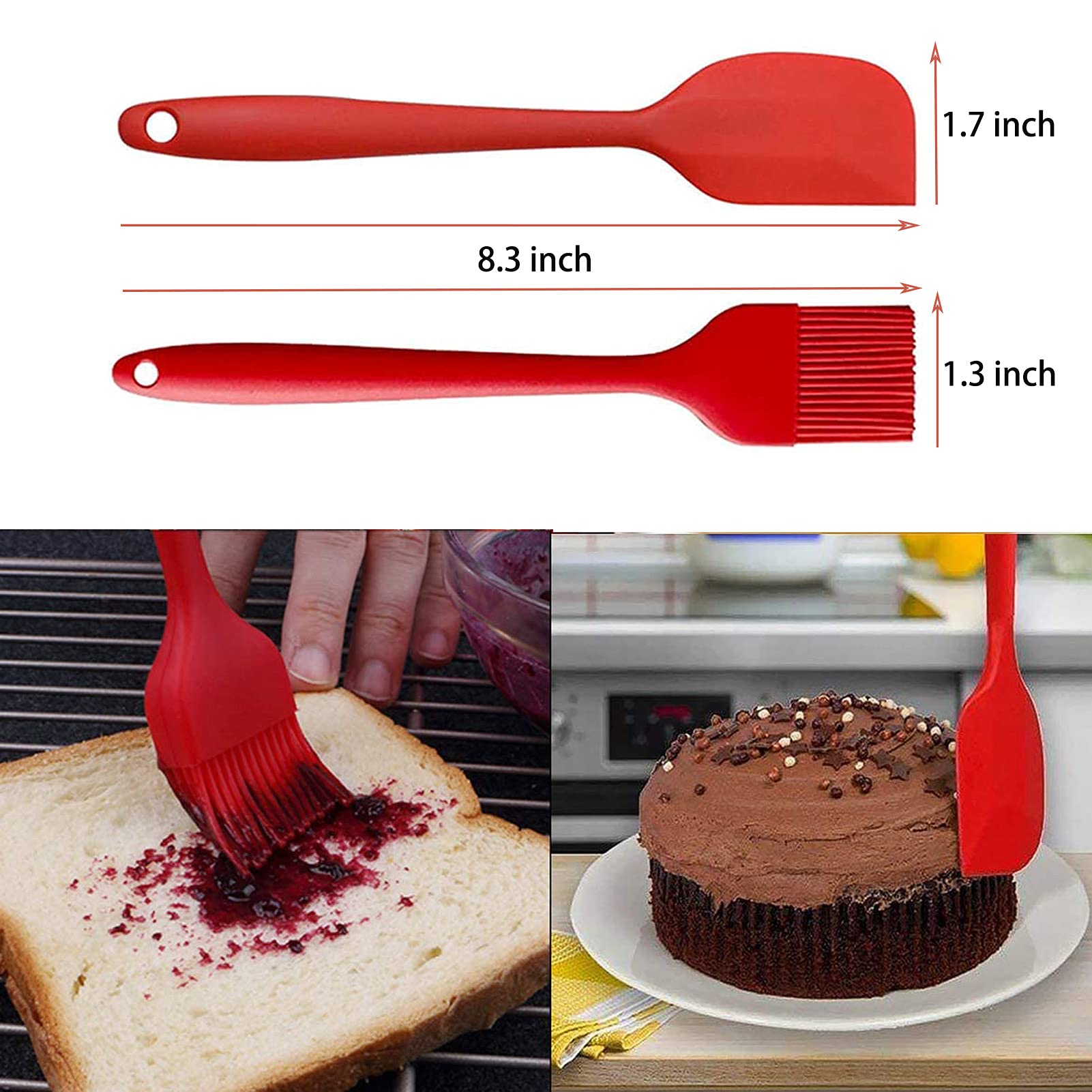 900mL Pancake Batter Dispenser with Measuring Marks - Squeeze Handle & Silicone Brush for Perfect Pancakes, Cupcakes, Crepes, Cakes - Ideal for Breakfast, Baking, and Party Food Preparation