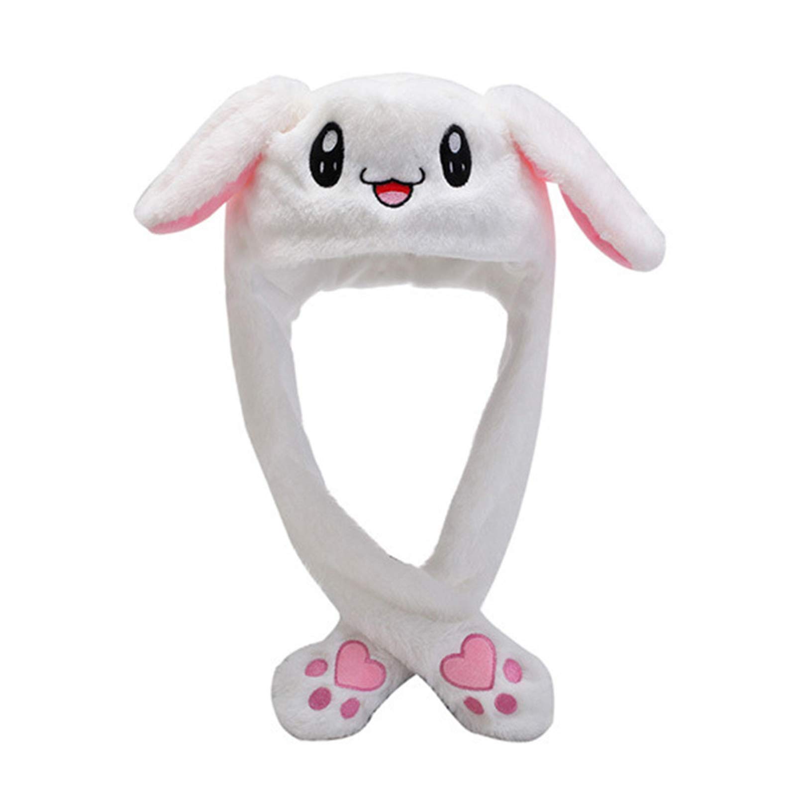 Funny Bunny Hat with Moving Ears - Soft Plush Easter Costume Hat for Women & Girls - Perfect for Easter Parties, Cosplay, Holiday Events and Winter Fashion Accessories