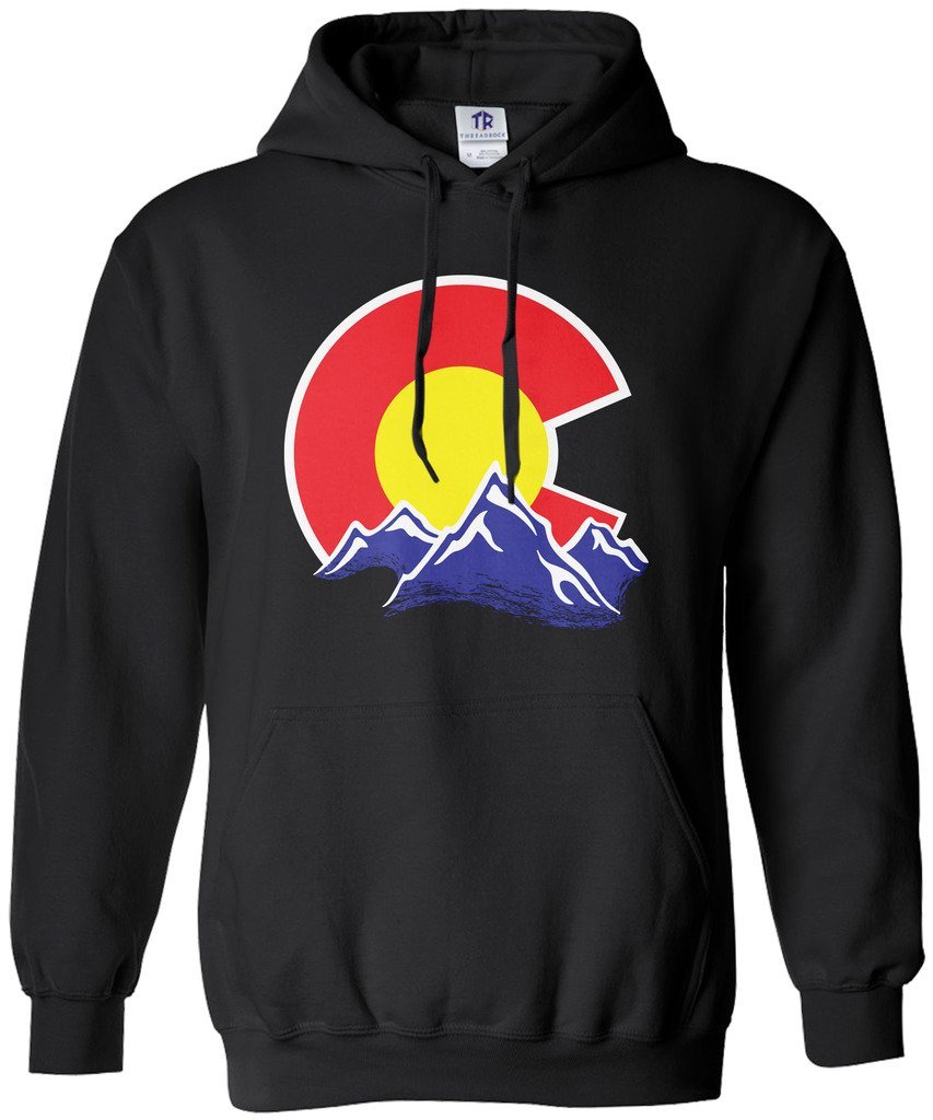 Threadrock Women's Colorado Mountain Hoodie Sweatshirt - Fleece Pullover for Hiking, Camping & Outdoor Adventures | Cozy Winter Sweater for Casual Wear