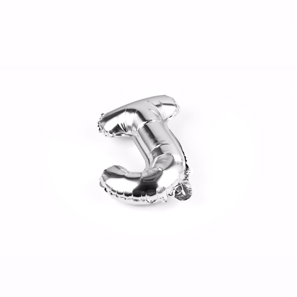 Balloonify Silver Mylar Letter J Balloon - 16 Inch Large Foil Alphabet Balloon for Birthday Parties, Baby Showers & Graduation Decorations (1 Count)