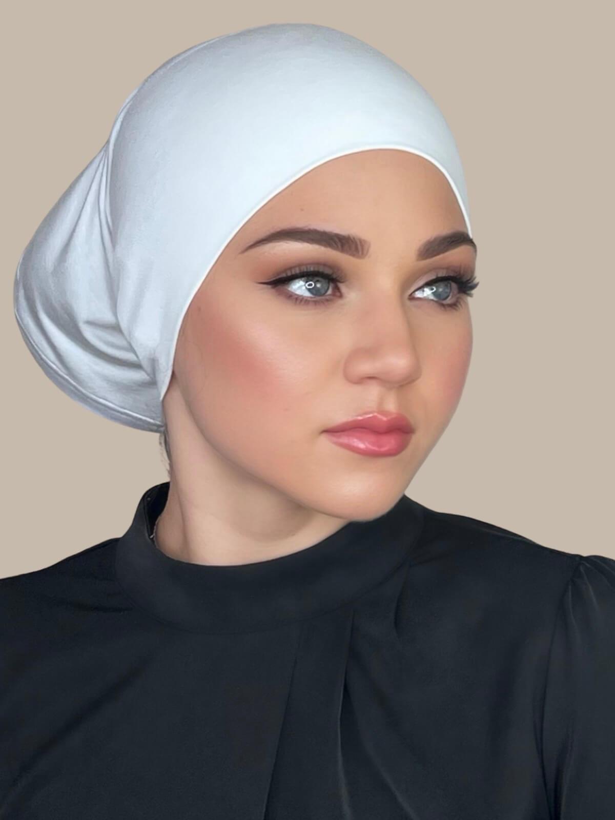 Premium Jersey Underscarf - Soft Breathable Muslim Hijab Liner White - Perfect for Daily Wear, Prayer & Modest Fashion
