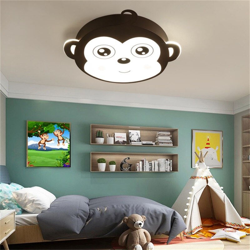 Monkey Ceiling Light for Kids Room - Cute Animal Night Light, Nursery Decor, Baby Shower Gift - Perfect for Bedroom, Playroom & Children's Party Decorations