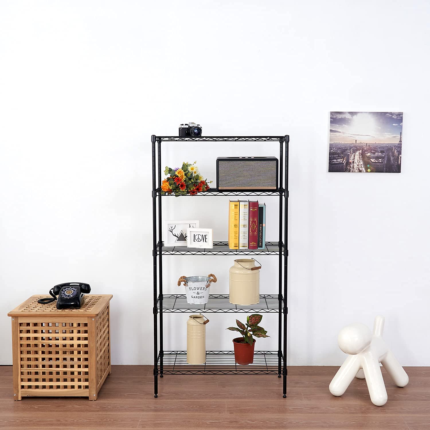 5-Tier Heavy Duty Metal Wire Shelving Unit - 14