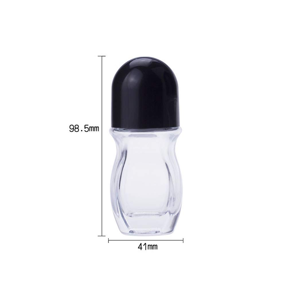 Wresty 2 Pack 30ml (1 Oz) Roll On Glass Bottles for Essential Oils, Perfume & Deodorant - Empty Roller Ball Bottles for Fragrance, Cosmetics & Aromatherapy - Perfect for DIY Blends, Travel & Gift Sets