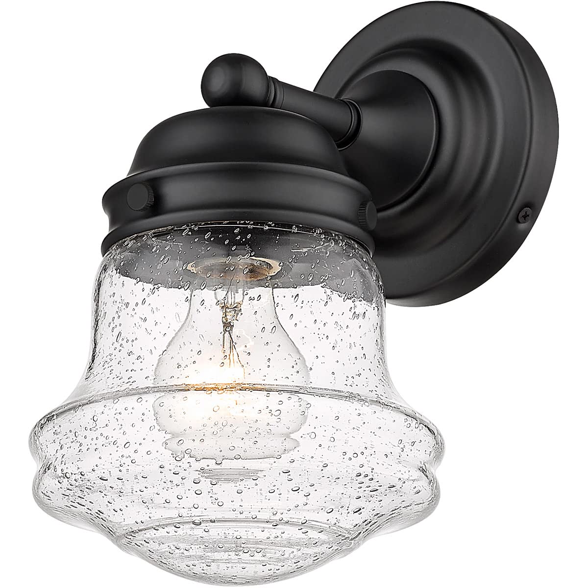 Z-Lite 736-1S-MB Modern Single Light Wall Sconce - Matte Black Finish for Bedroom, Hallway & Entryway Lighting