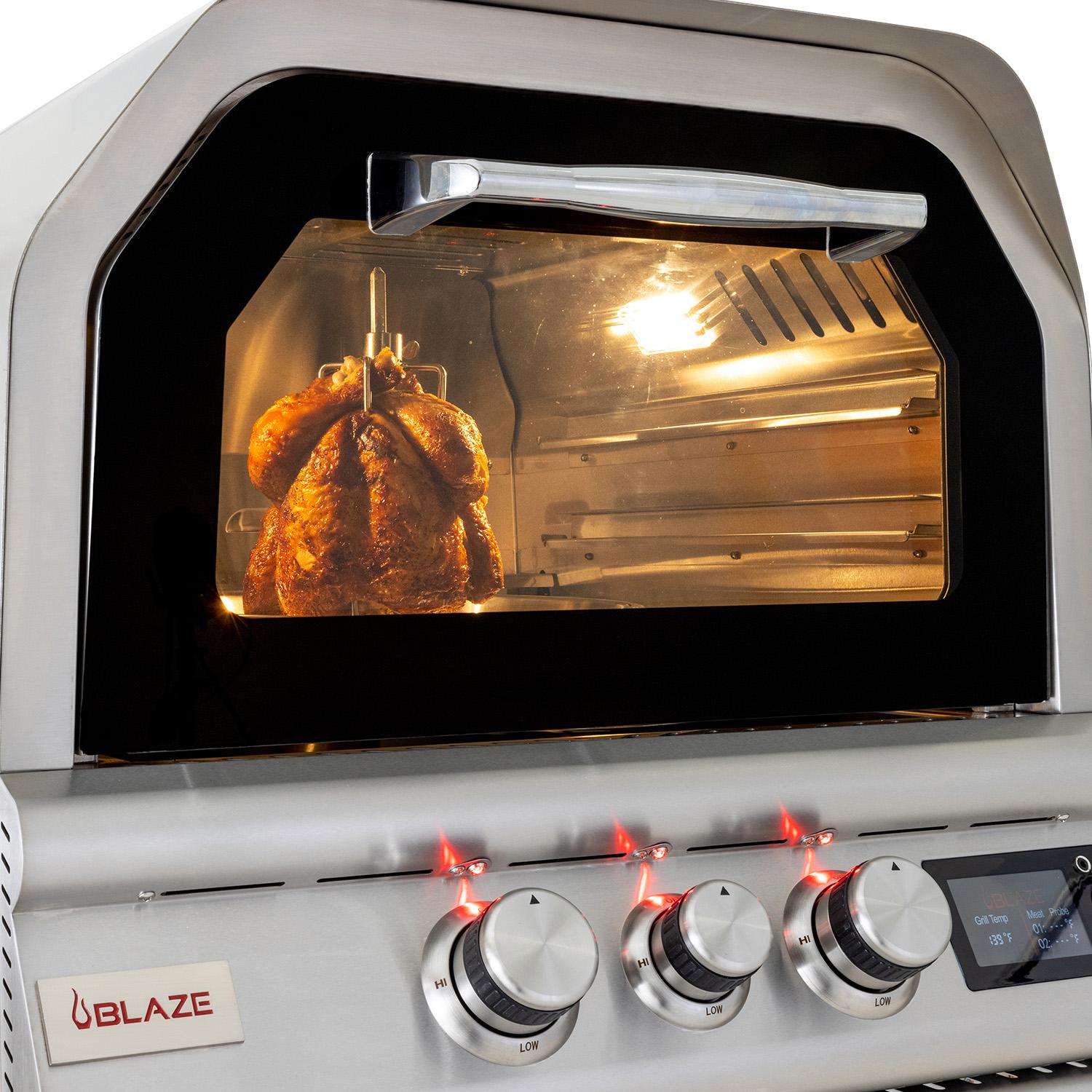 Blaze Grills BLZ26PZOVNNG 26-Inch Natural Gas Outdoor Pizza Oven with Rotisserie - Perfect for Backyard Cooking, Patio Parties & Outdoor Entertaining